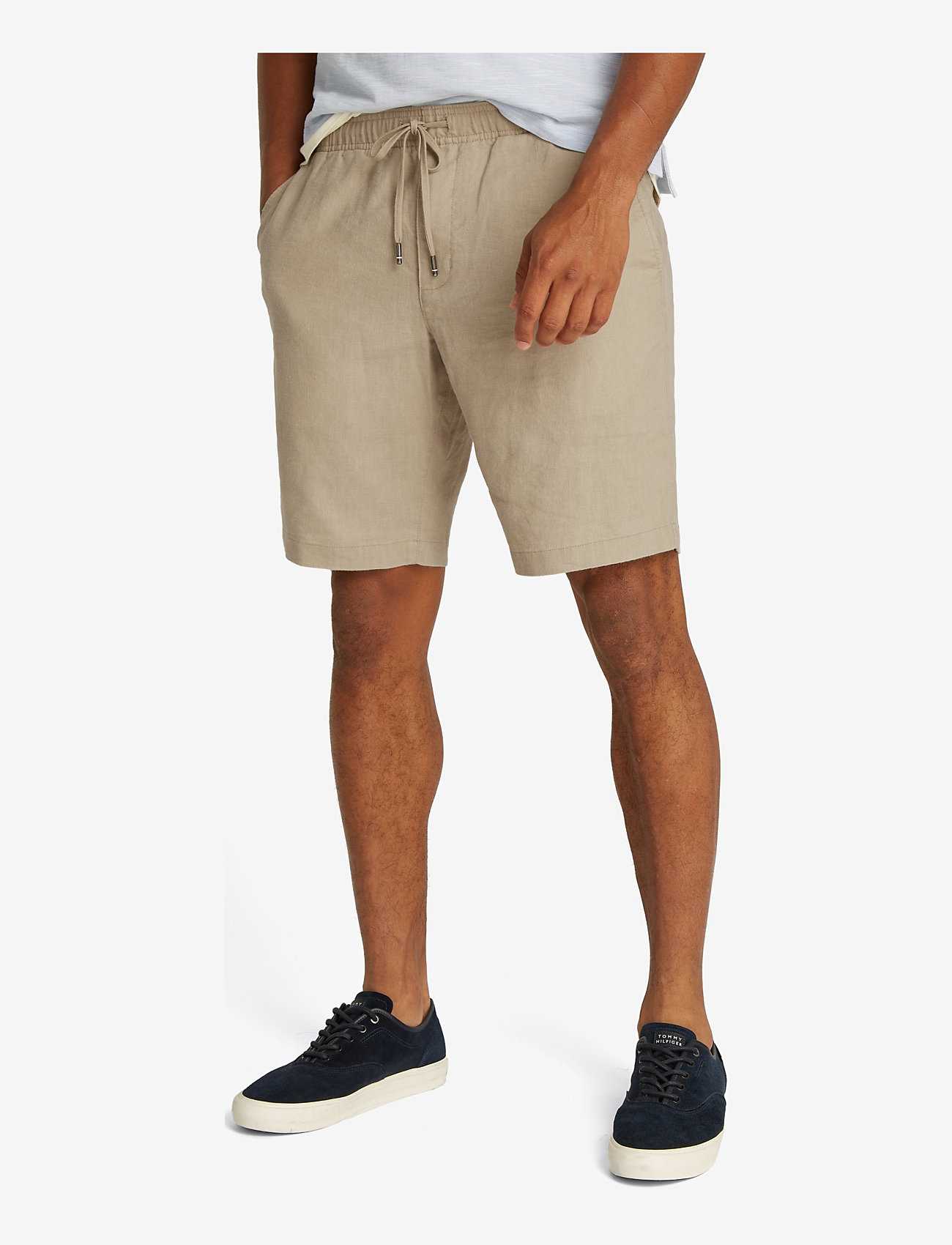 Tommy Hilfiger - HARLEM PO LINEN SHORT - linased lühikesed püksid - sandalwood - 1
