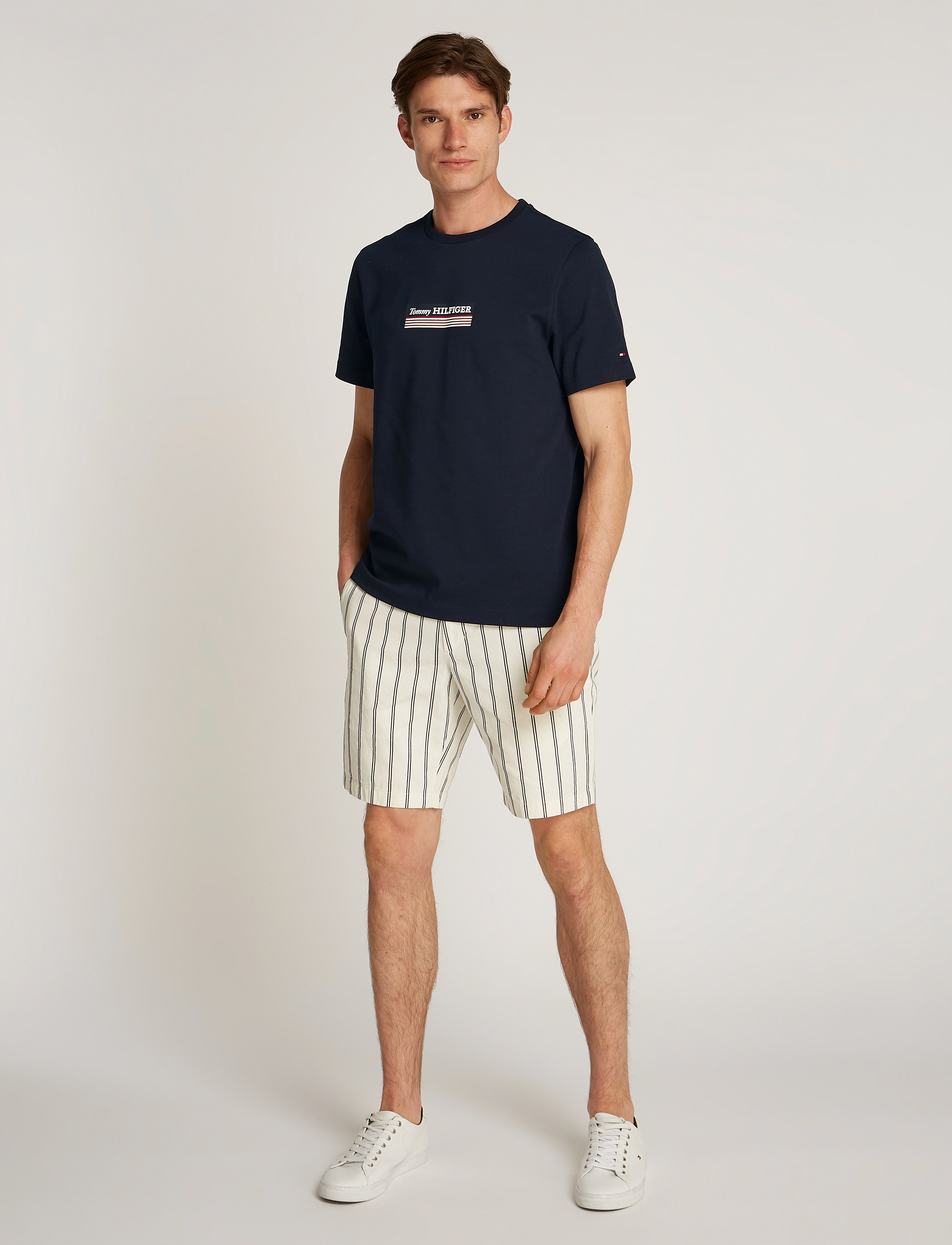 Tommy Hilfiger HILFIGER BOX TEE - Tommy Hilfiger - DESERT SKY / navy