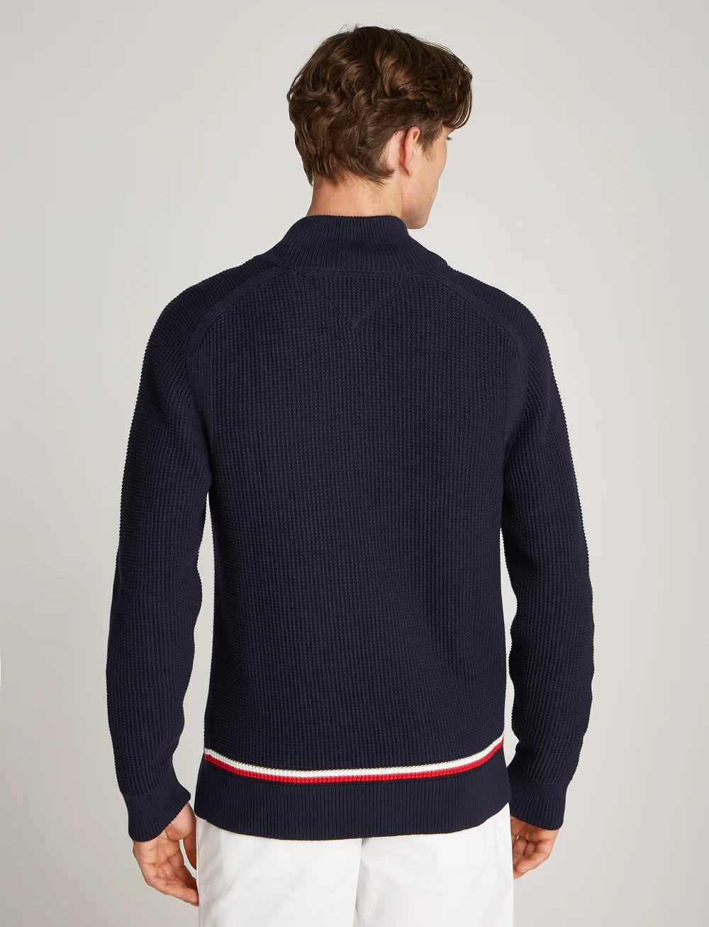 Tommy Hilfiger - STRUCTURE GLOBAL STRIPE ZIP MOCK - half zip-tröjor - desert sky - 2