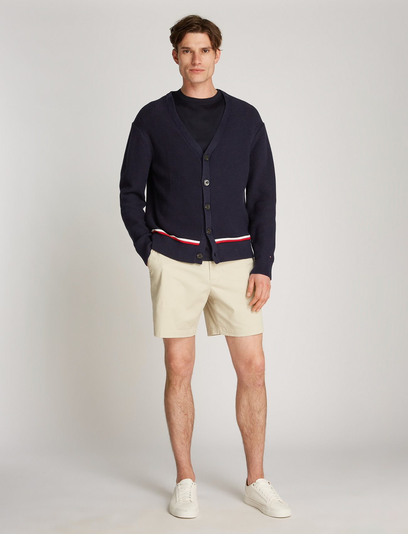 Tommy Hilfiger - STRUCTURE GLOBAL STRIPE CARDIGAN - koftor - desert sky - 0