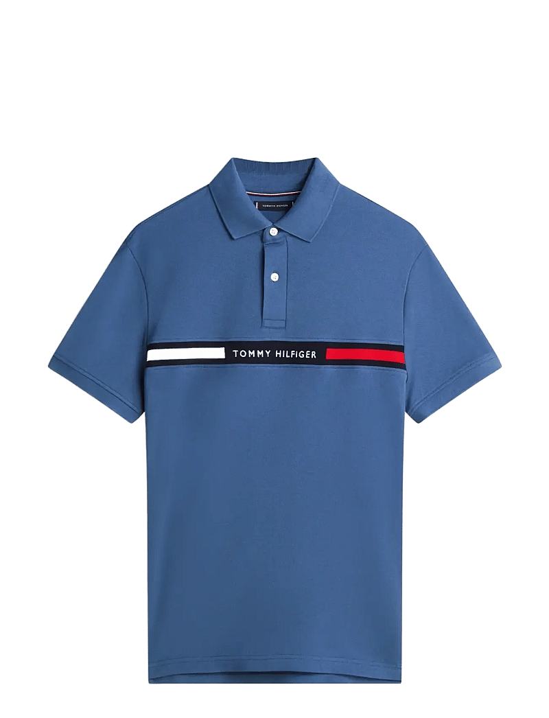 Tommy Hilfiger - HILFIGER CHEST INSERT REG POLO - kortärmade pikéer - aegean sea - 1