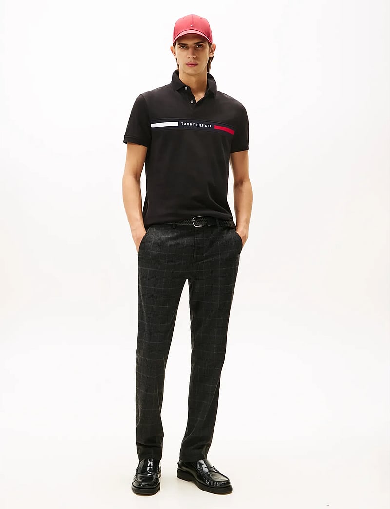 Tommy Hilfiger - HILFIGER CHEST INSERT REG POLO - kortærmede poloer - black - 2