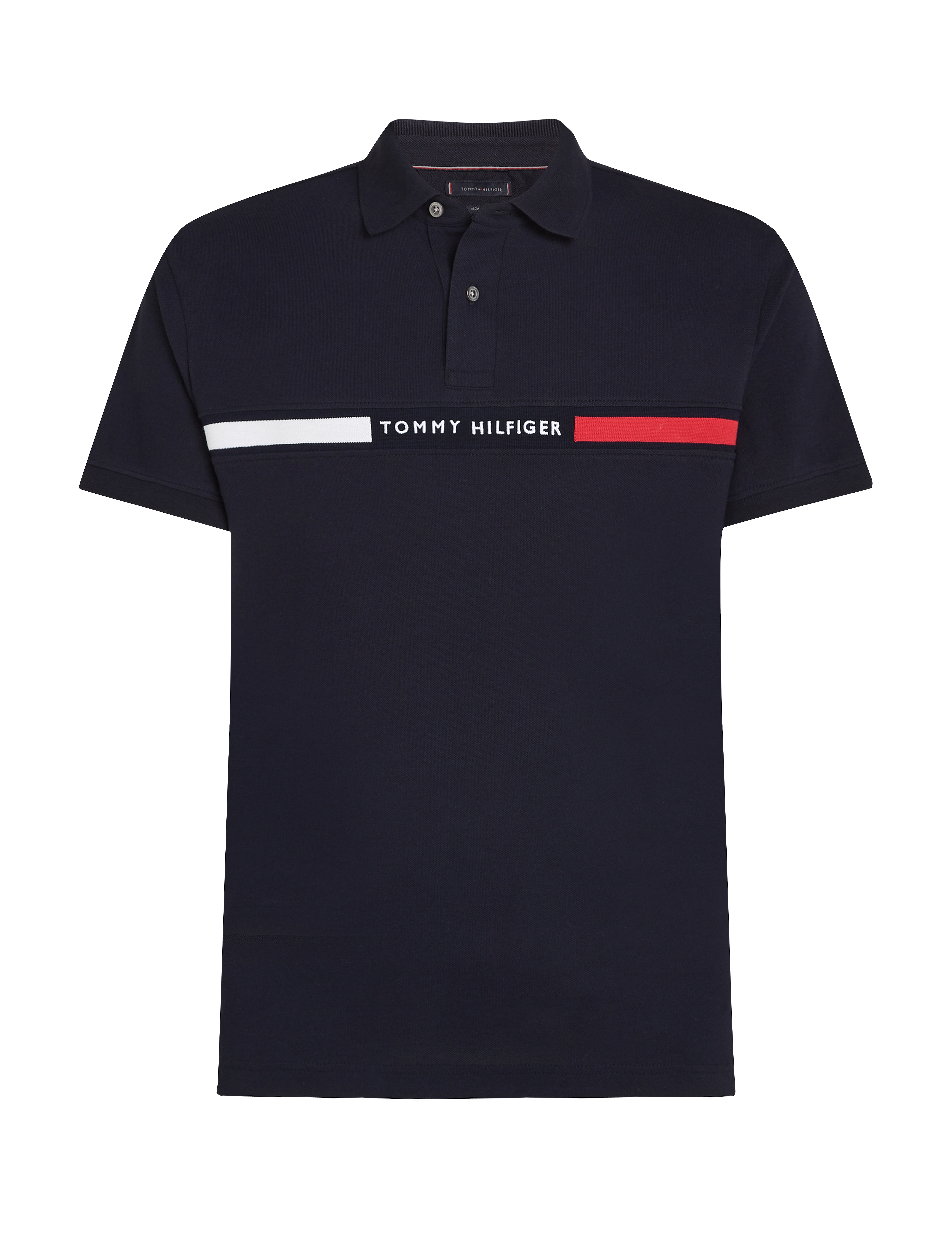 TOMMY HILFIGER Hilfiger Chest Insert Reg Polo Navy - S - Herren