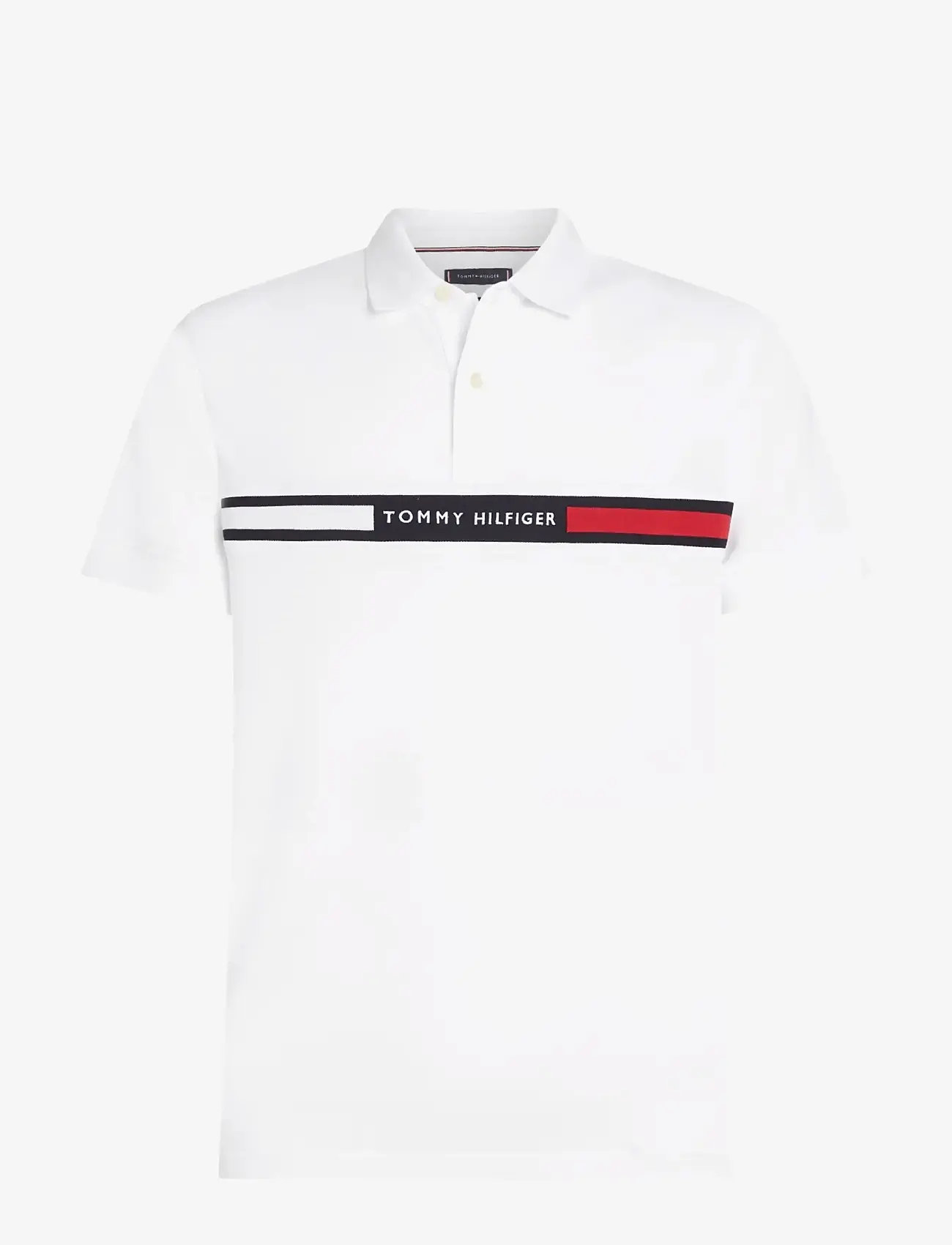 Tommy Hilfiger - HILFIGER CHEST INSERT REG POLO - kortærmede poloer - white - 1