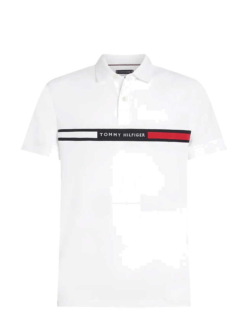 Tommy Hilfiger - HILFIGER CHEST INSERT REG POLO - kortærmede poloer - white - 1