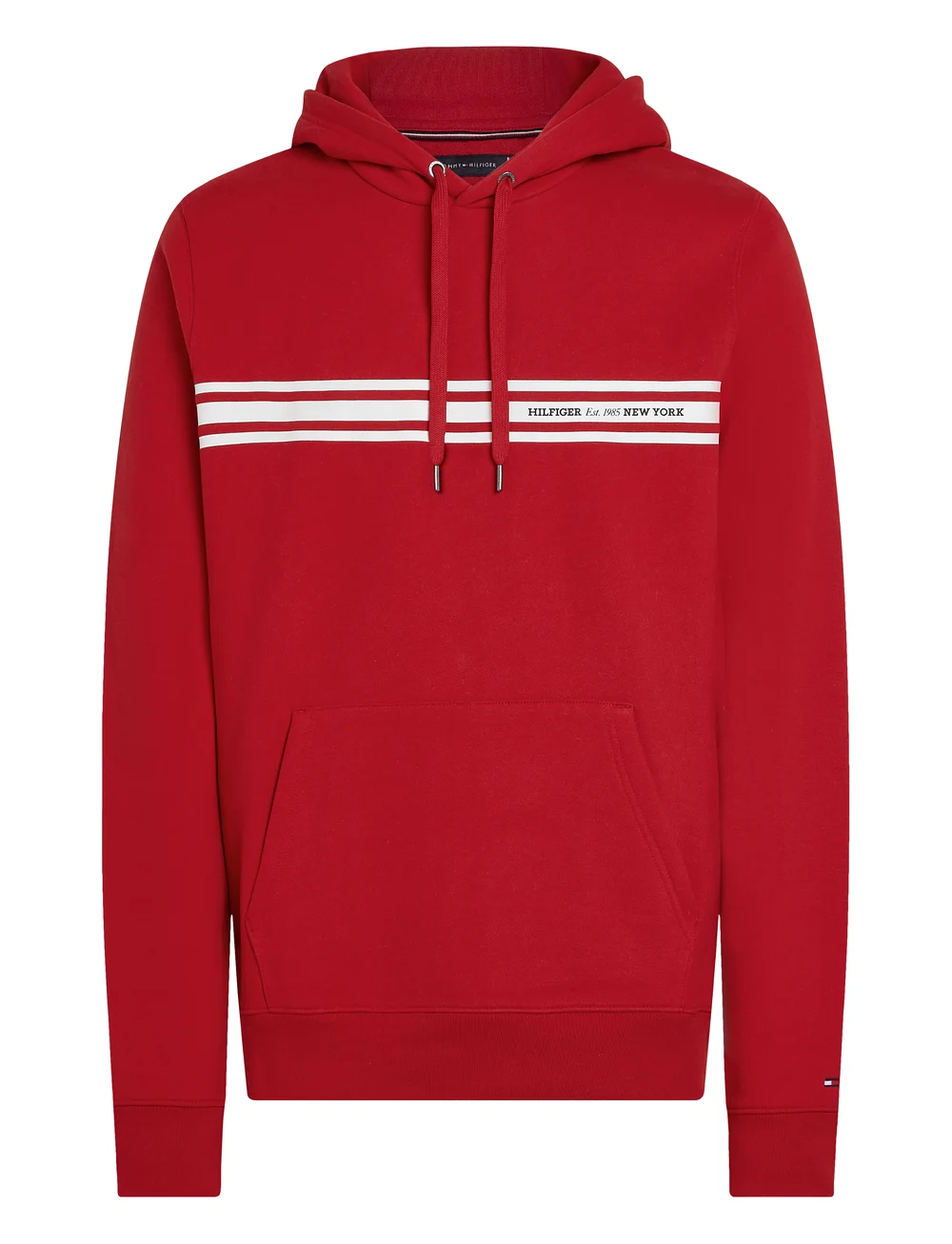 Tommy Hilfiger - CENTRAL CHEST STRIPE HOODY - kapuzenpullover - medium red - 1