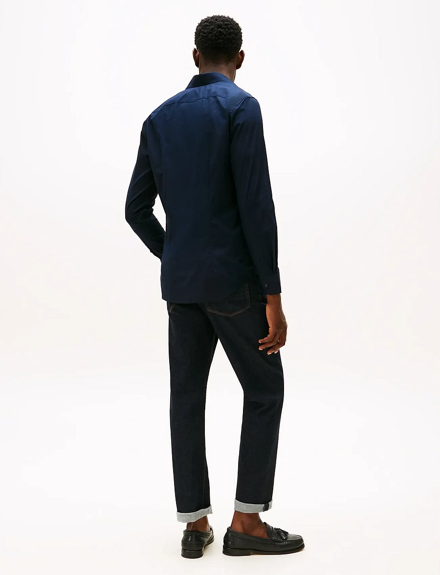 Tommy Hilfiger - CL - FLEX POPLIN SF SHIRT - casual skjortor - desert sky - 3