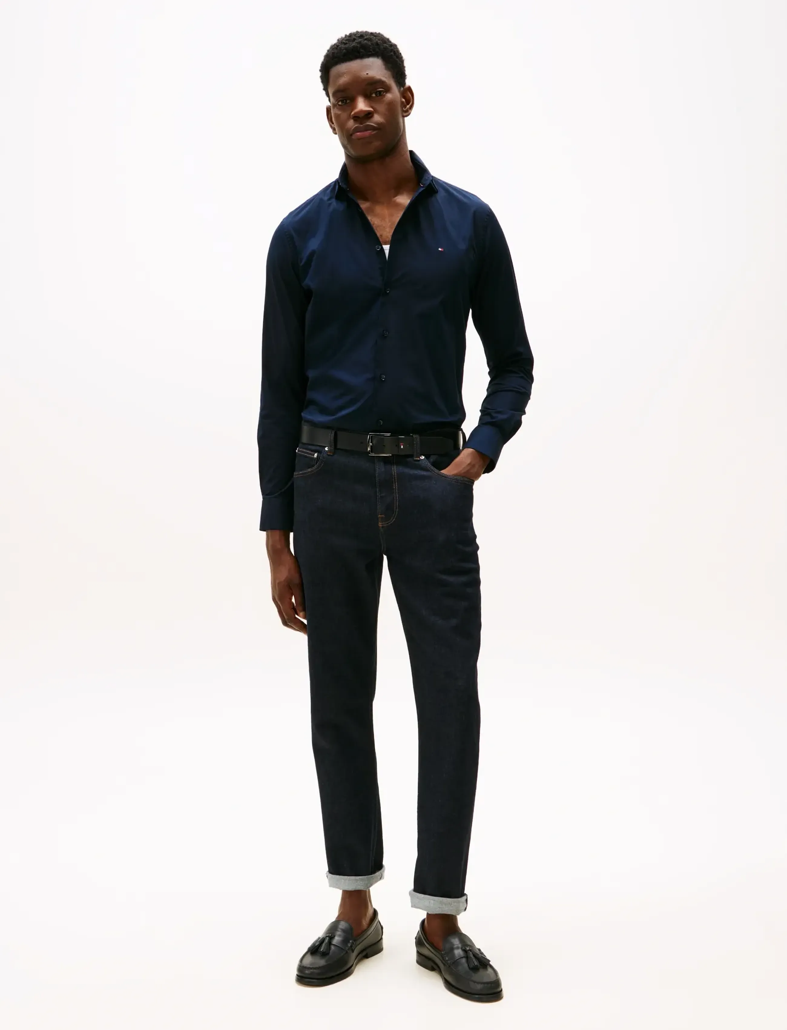 Tommy Hilfiger - CL - FLEX POPLIN SF SHIRT - vabaajasärgid - desert sky - 4