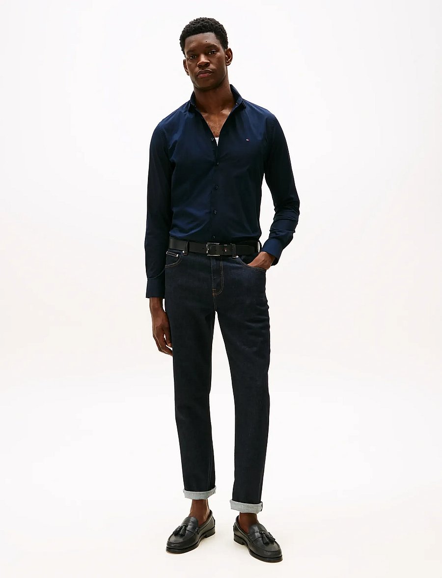 Tommy Hilfiger - CL - FLEX POPLIN SF SHIRT - casual skjortor - desert sky - 4