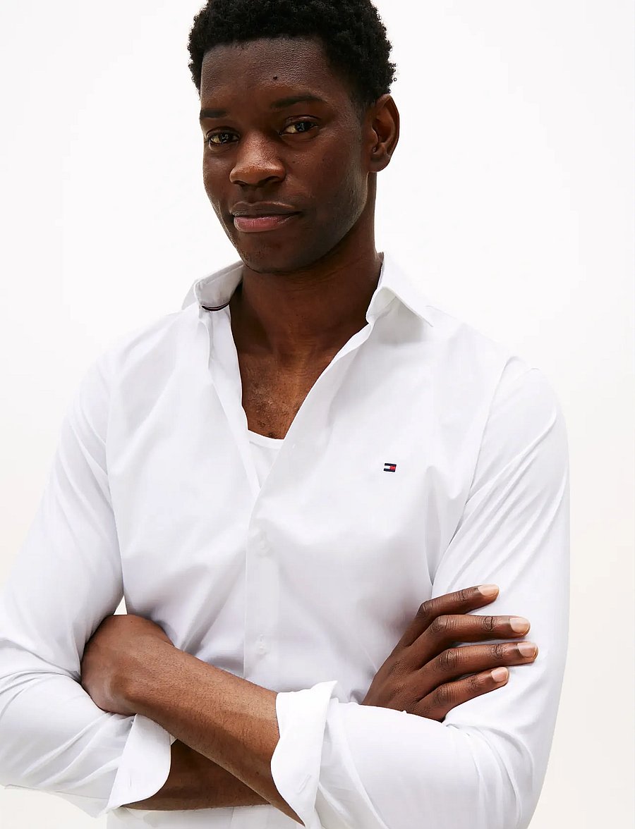 Tommy Hilfiger - CL - FLEX POPLIN SF SHIRT - freizeithemden - optic white - 2
