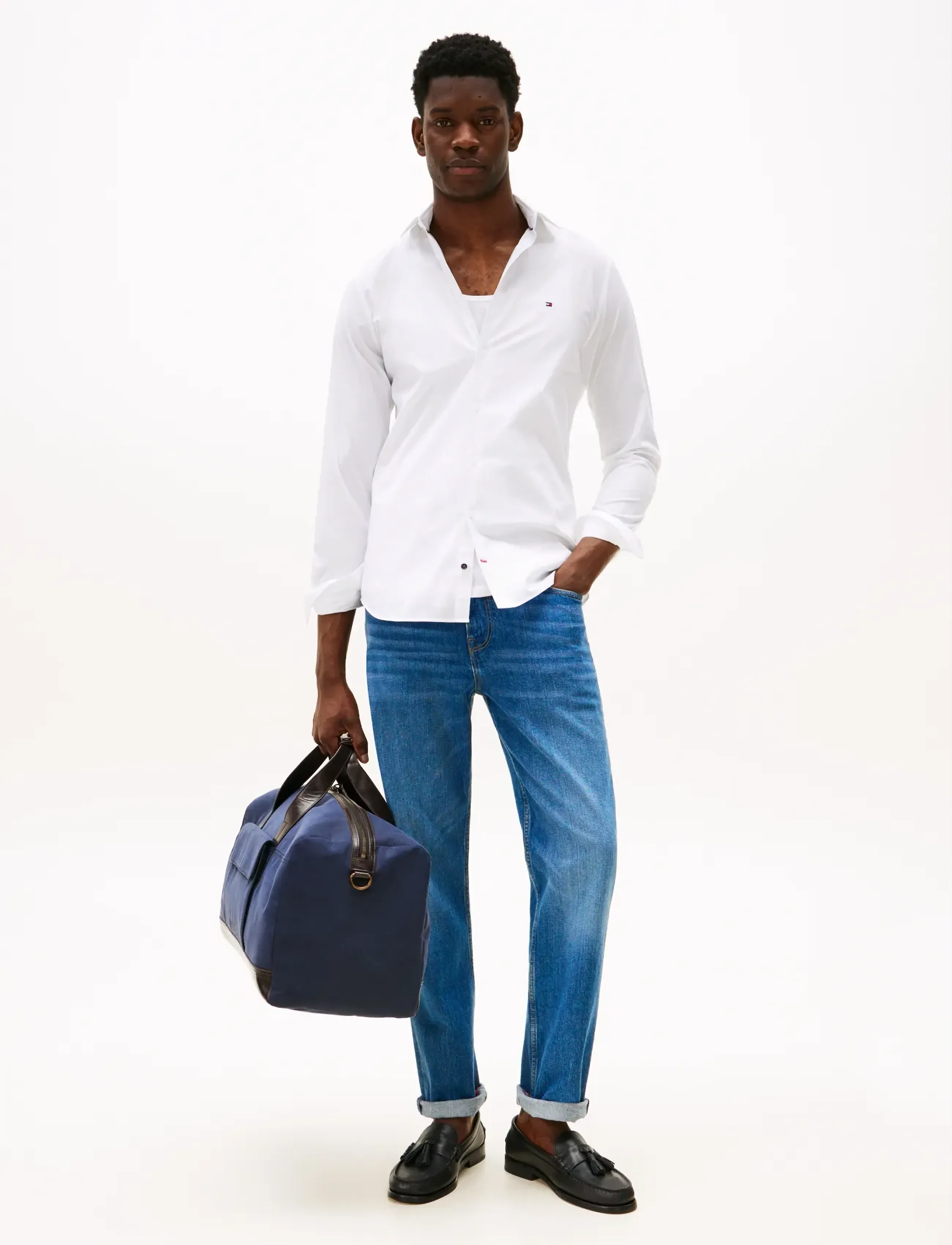 Tommy Hilfiger - CL - FLEX POPLIN SF SHIRT - casual skjortor - optic white - 3
