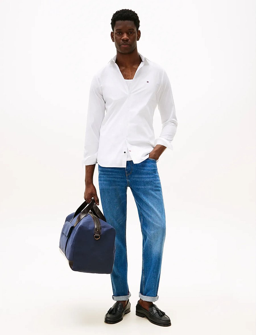 Tommy Hilfiger - CL - FLEX POPLIN SF SHIRT - freizeithemden - optic white - 3