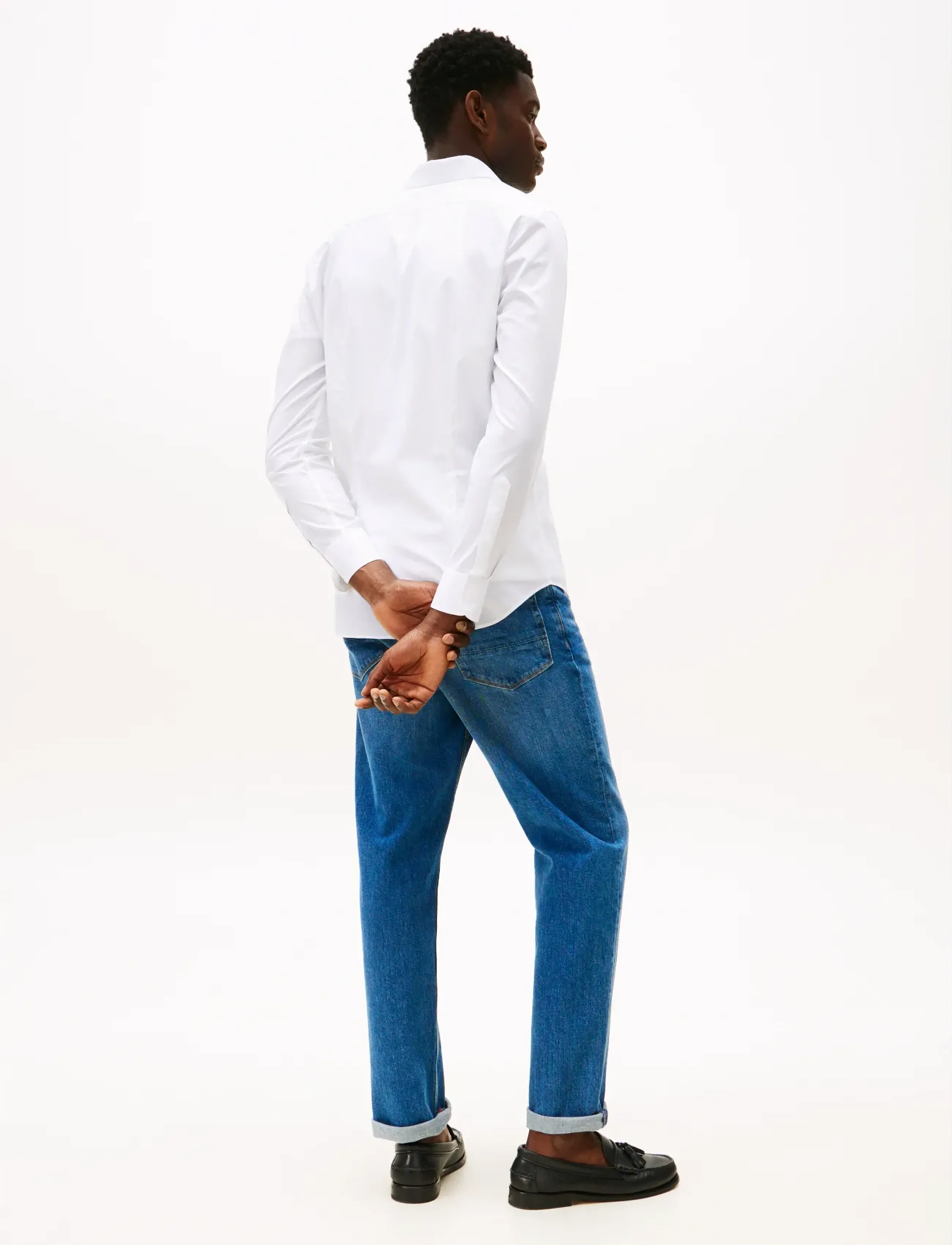 Tommy Hilfiger - CL - FLEX POPLIN SF SHIRT - casual skjortor - optic white - 4