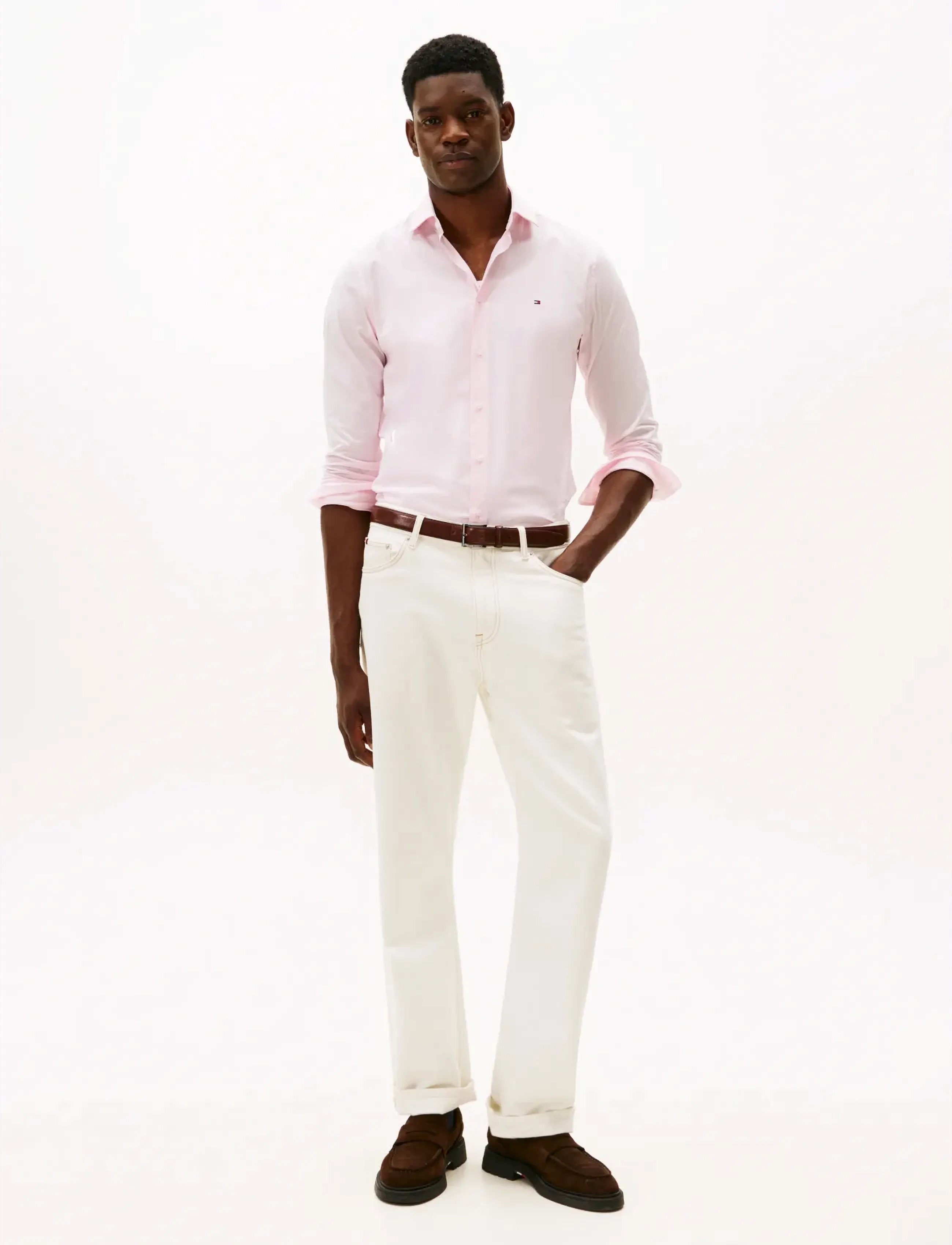 Tommy Hilfiger - CL - FLEX POPLIN SF SHIRT - casual shirts - pearl pink - 3
