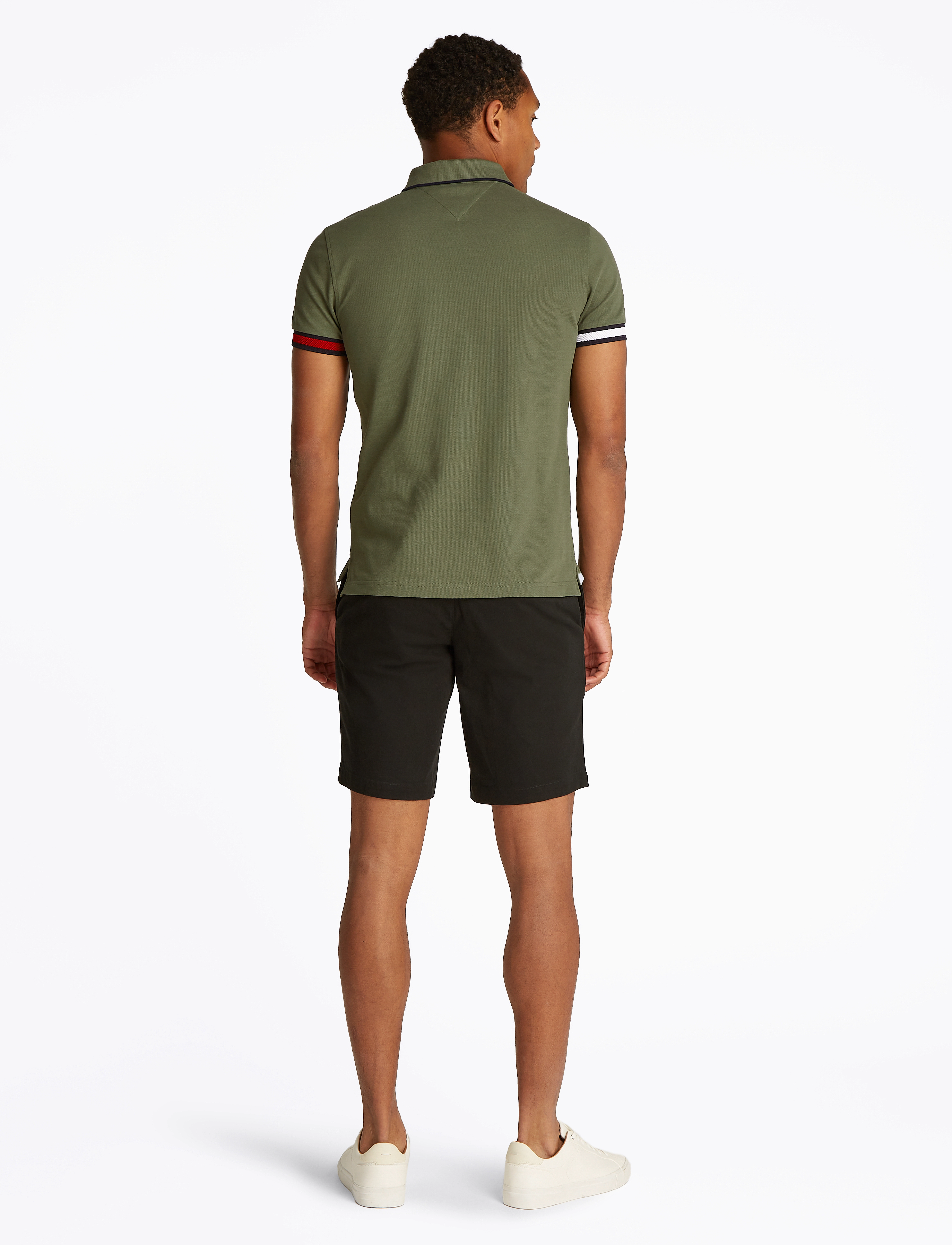 Tommy Hilfiger - FLAG CUFF SLIM FIT POLO - battle green - 3