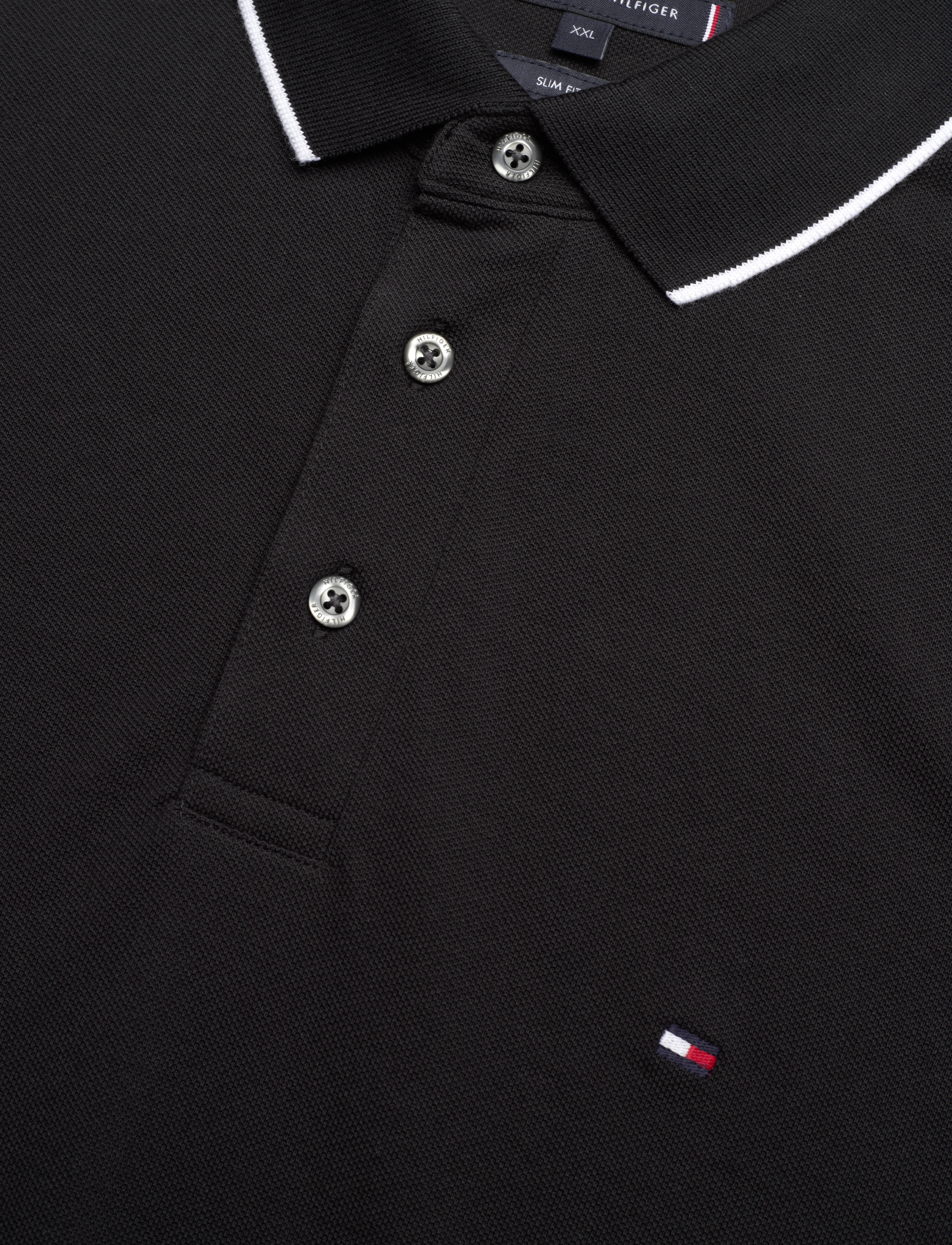 Tommy Hilfiger - FLAG CUFF SLIM FIT POLO - black - 5