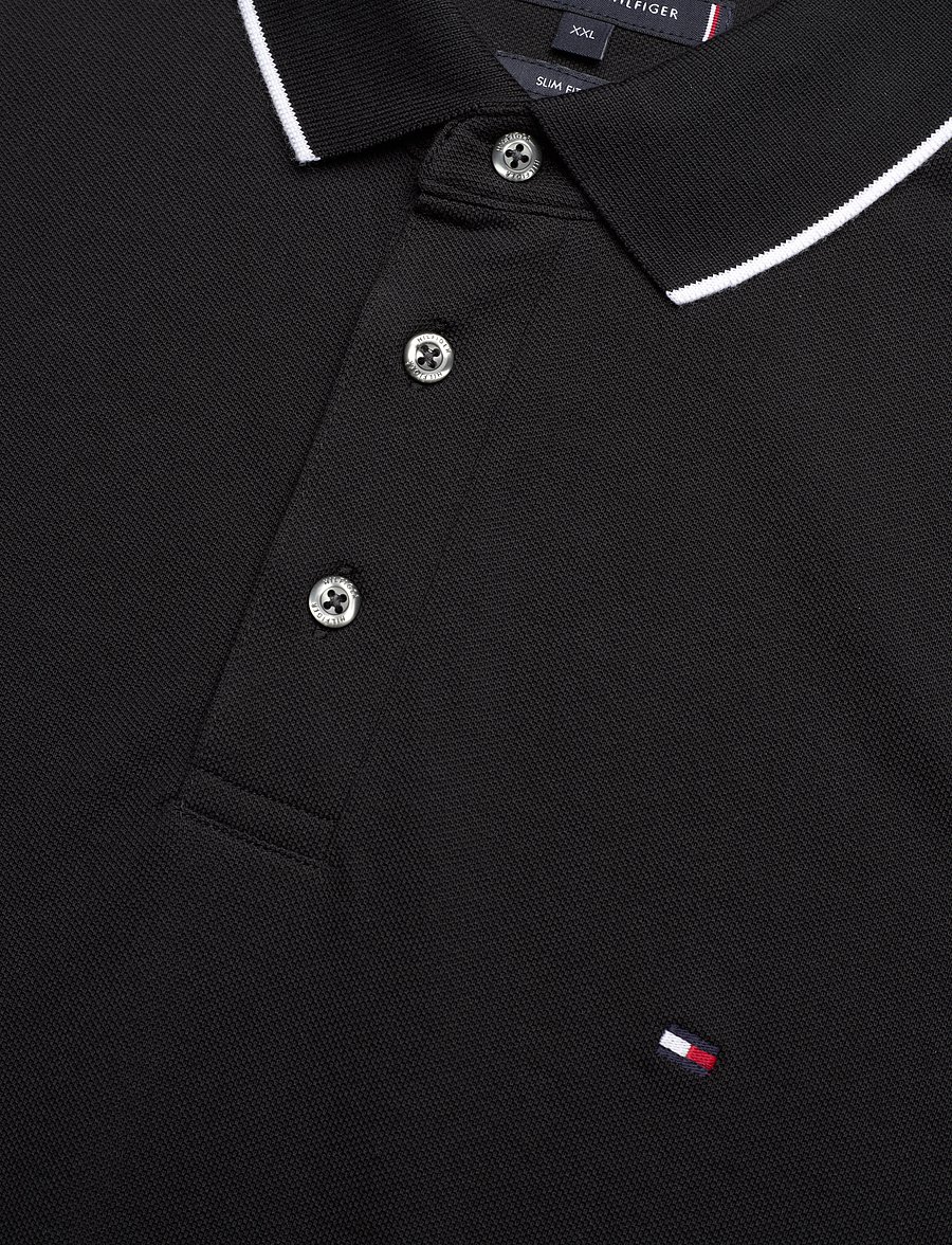 Tommy Hilfiger - FLAG CUFF SLIM FIT POLO - black - 5