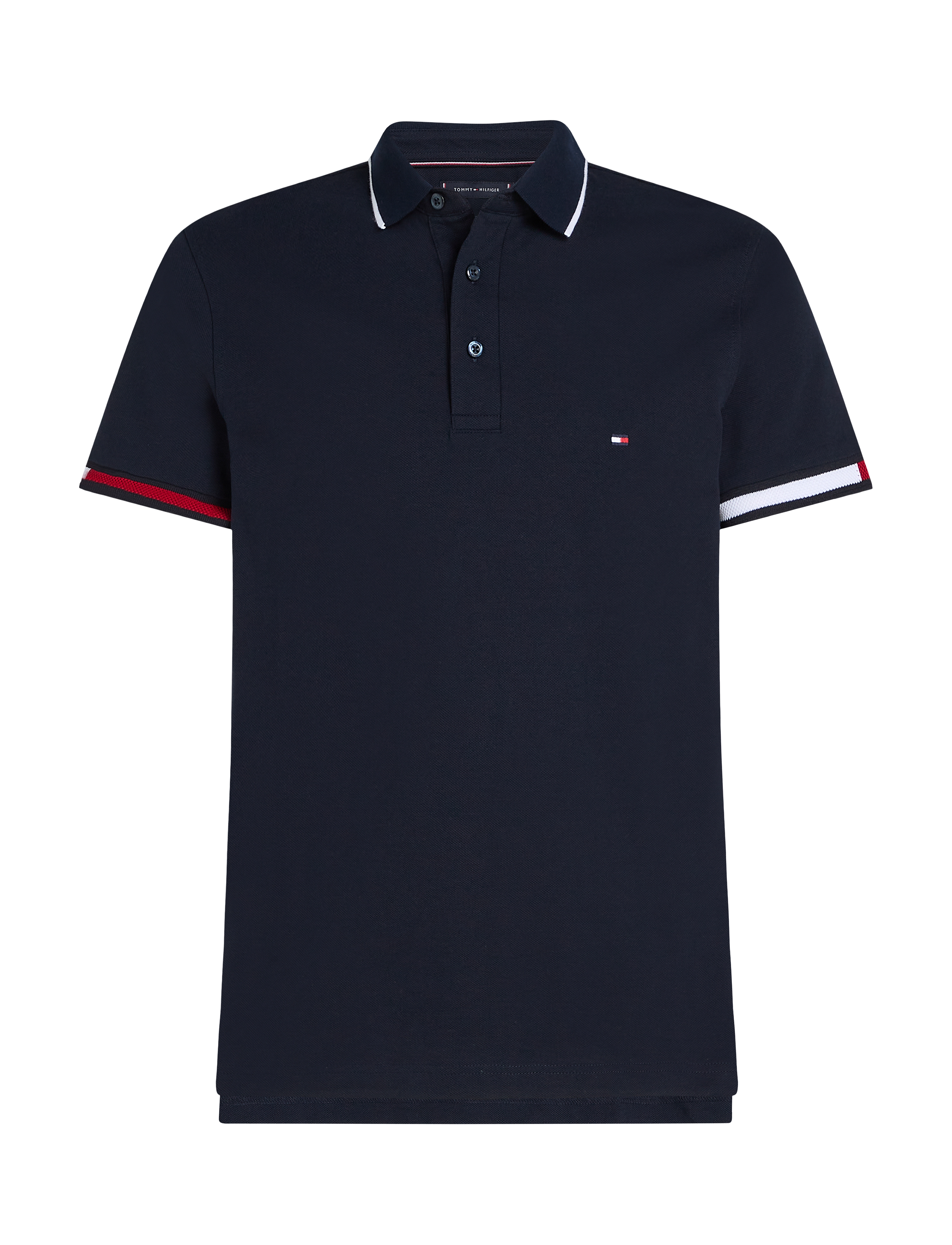 Tommy Hilfiger FLAG CUFF SLIM FIT POLO - Tommy Hilfiger - DESERT SKY / navy