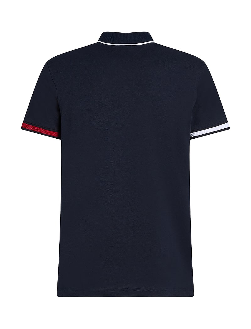 Tommy Hilfiger - FLAG CUFF SLIM FIT POLO - lühikeste varrukatega polod - desert sky - 5