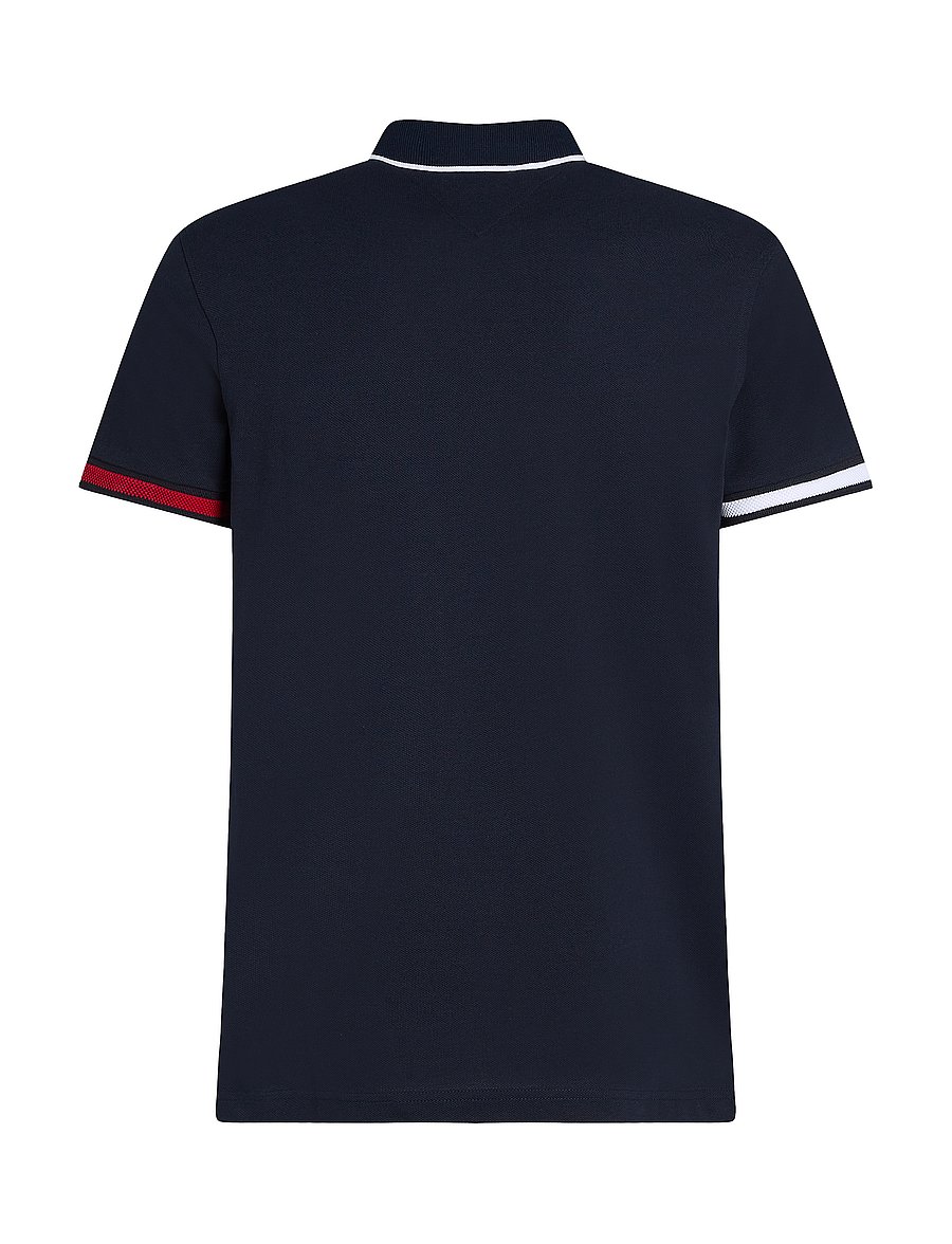 Tommy Hilfiger - FLAG CUFF SLIM FIT POLO - desert sky - 5