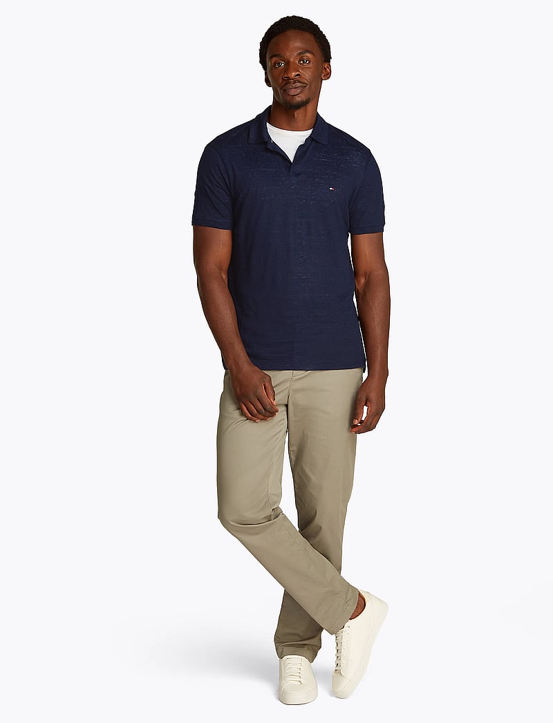 Tommy Hilfiger - PURE LINEN REG POLO - kortærmede poloer - desert sky - 5