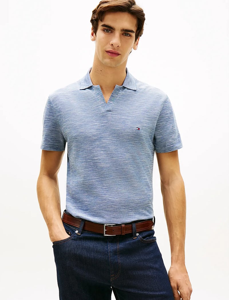 Tommy Hilfiger - SLUB OXFORD PIQUE REG POLO - lühikeste varrukatega polod - blue jean white - 0