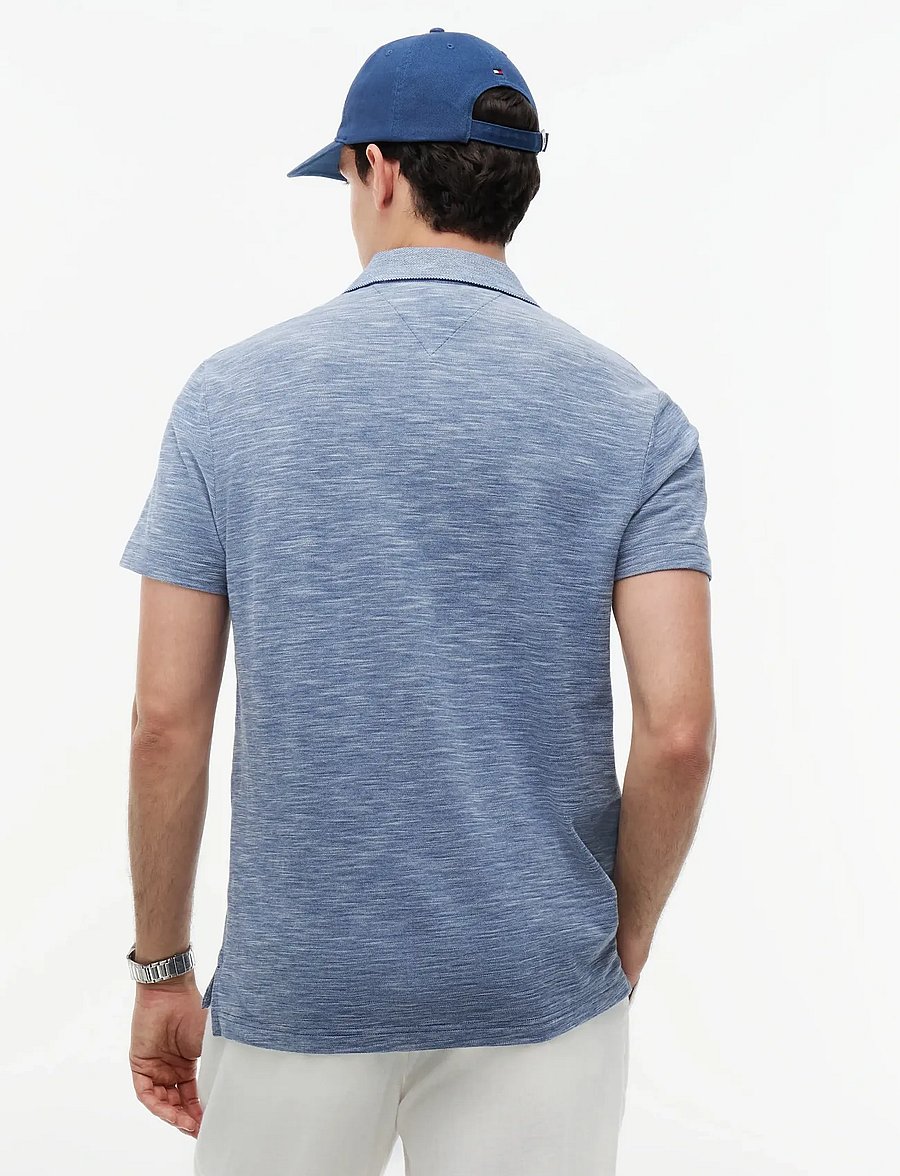 Tommy Hilfiger - SLUB OXFORD PIQUE REG POLO - kortærmede poloer - blue jean white - 2