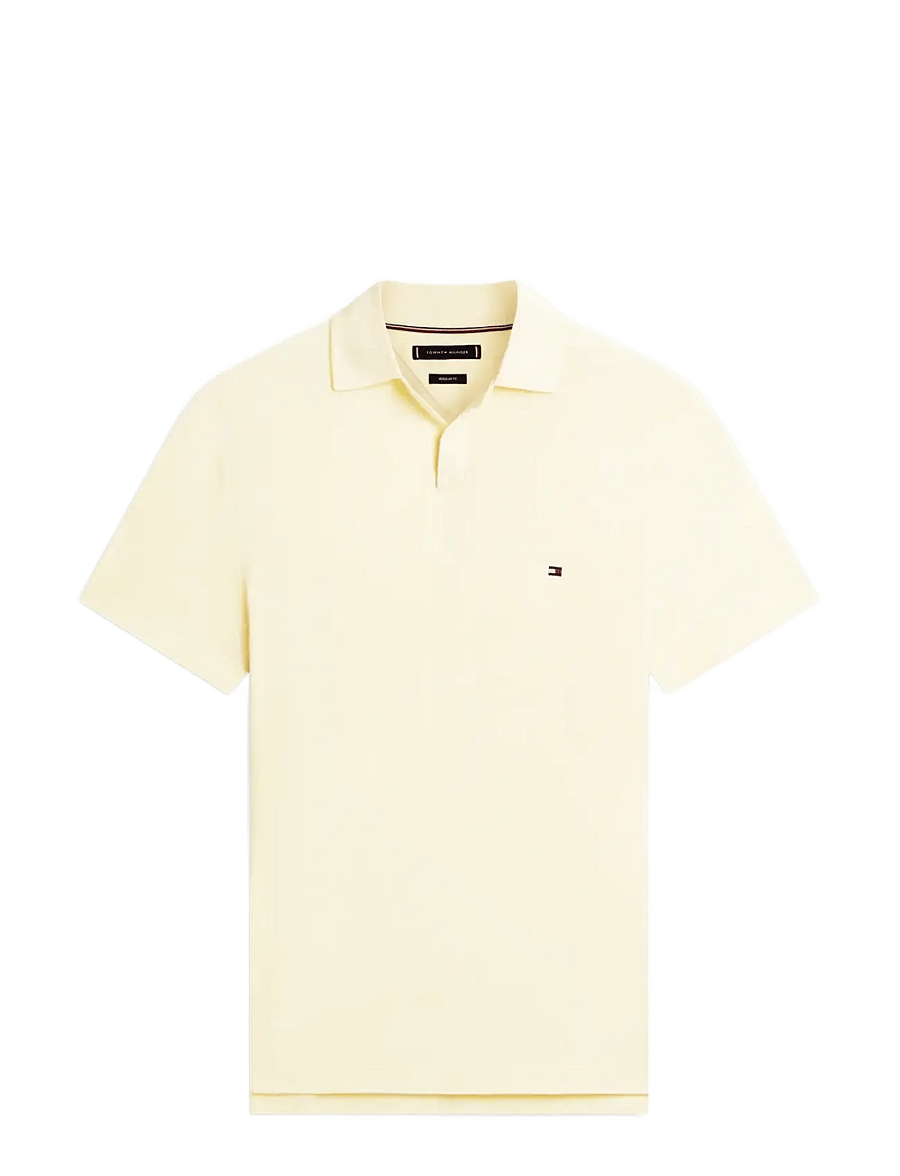 Tommy Hilfiger - SLUB OXFORD PIQUE REG POLO - kortærmede poloer - citronella white - 1