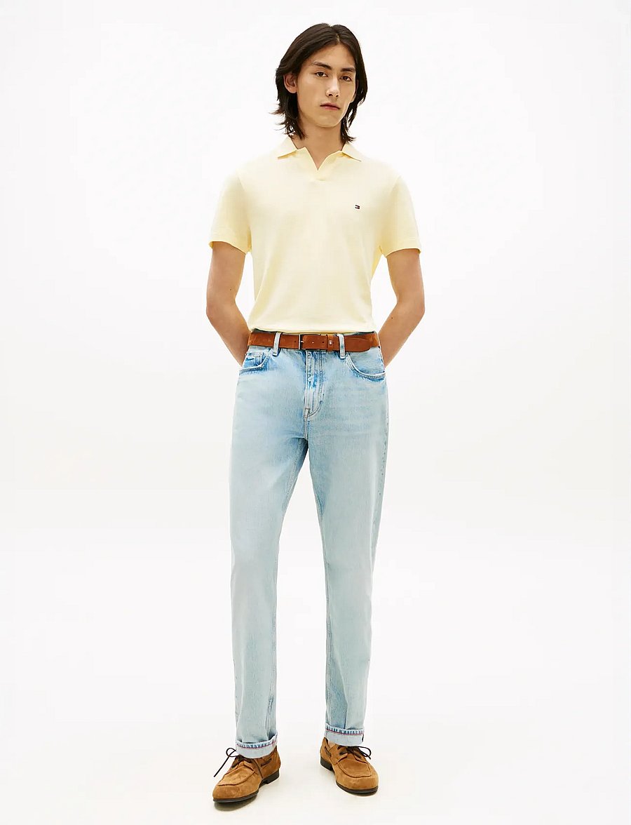 Tommy Hilfiger - SLUB OXFORD PIQUE REG POLO - kortærmede poloer - citronella white - 3
