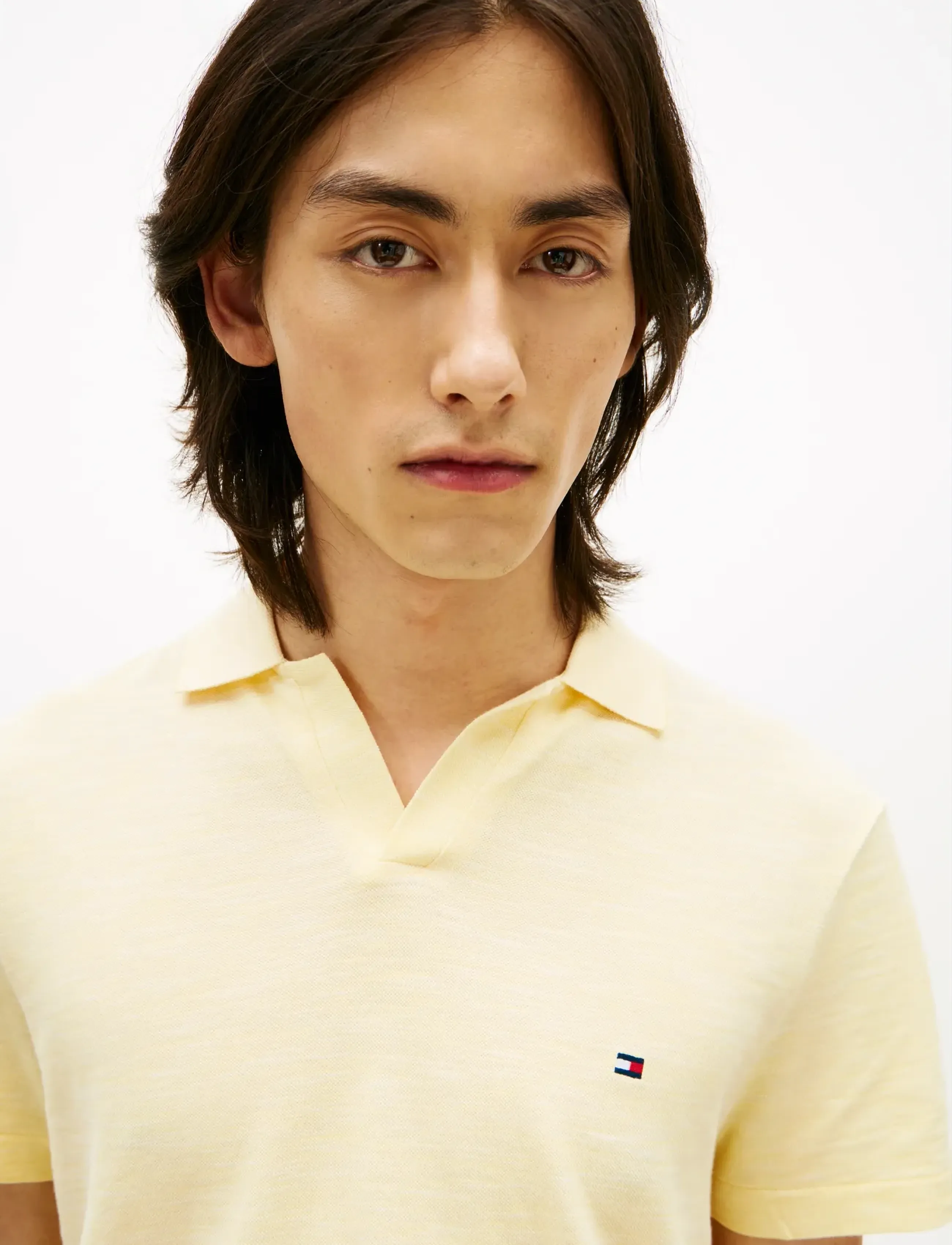 Tommy Hilfiger - SLUB OXFORD PIQUE REG POLO - kortærmede poloer - citronella   white - 4