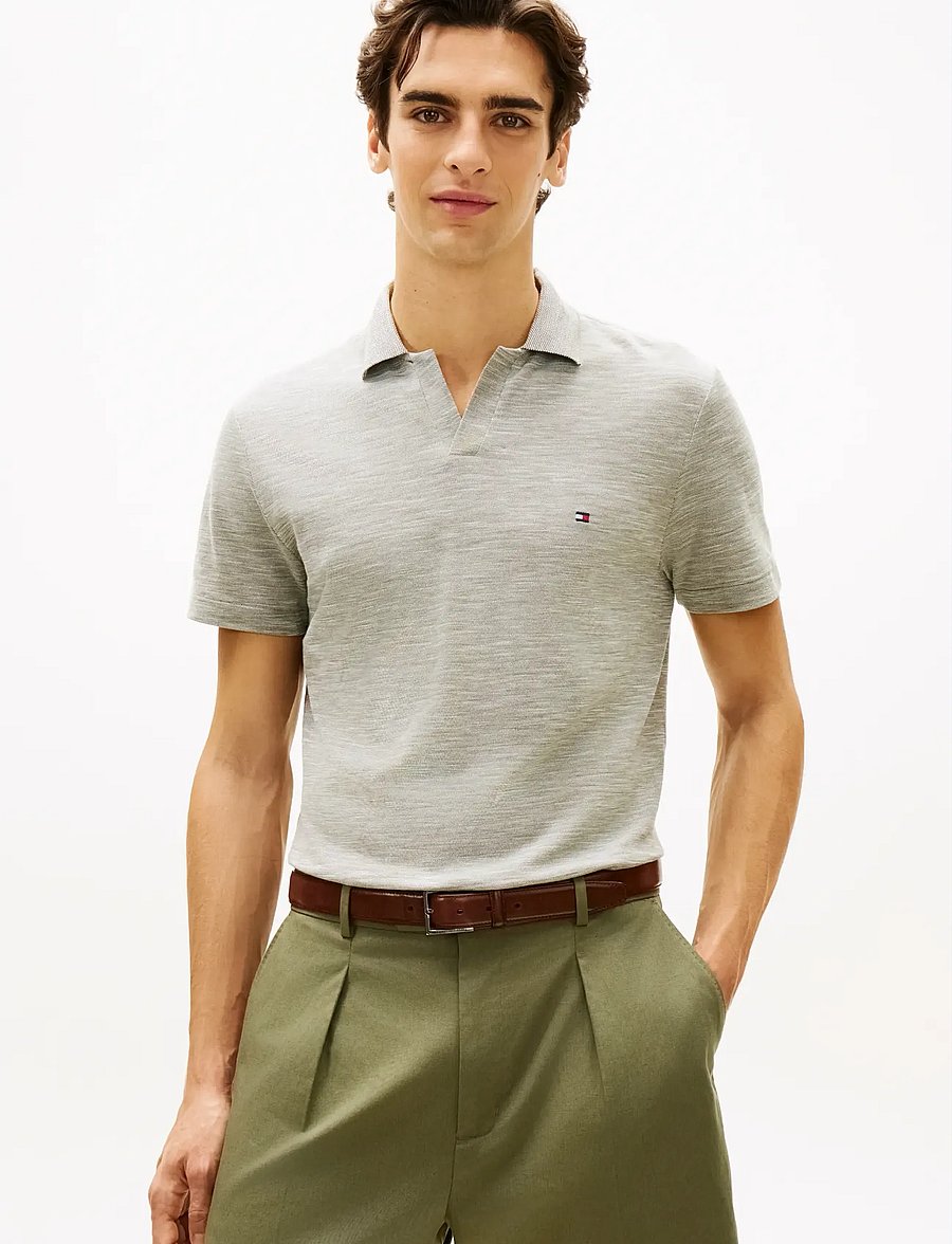 Tommy Hilfiger - SLUB OXFORD PIQUE REG POLO - kurzärmelig - dark artichoke white - 0