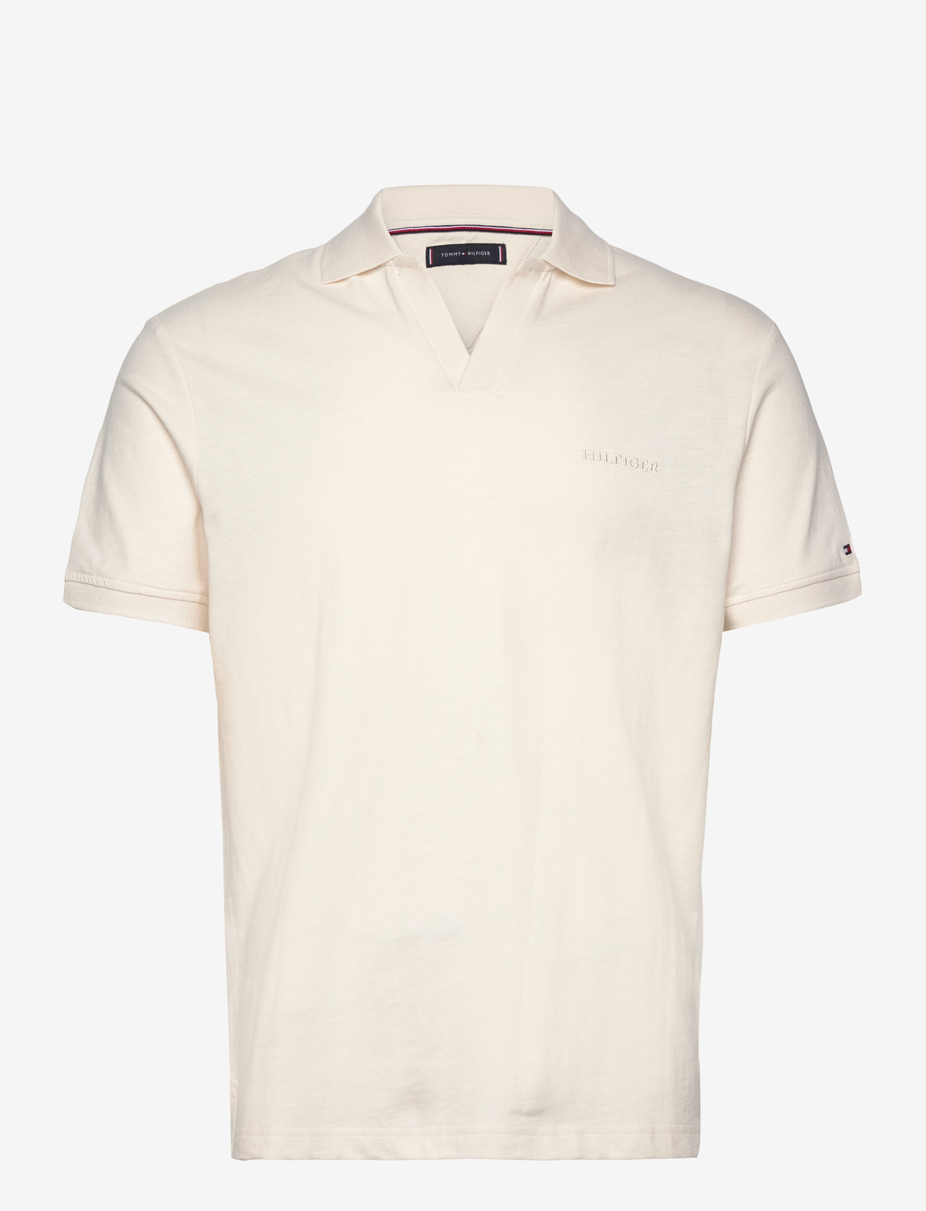 Tommy Hilfiger - COTTON LINEN TERRY REG POLO - kortærmede poloer - ivory petal - 1