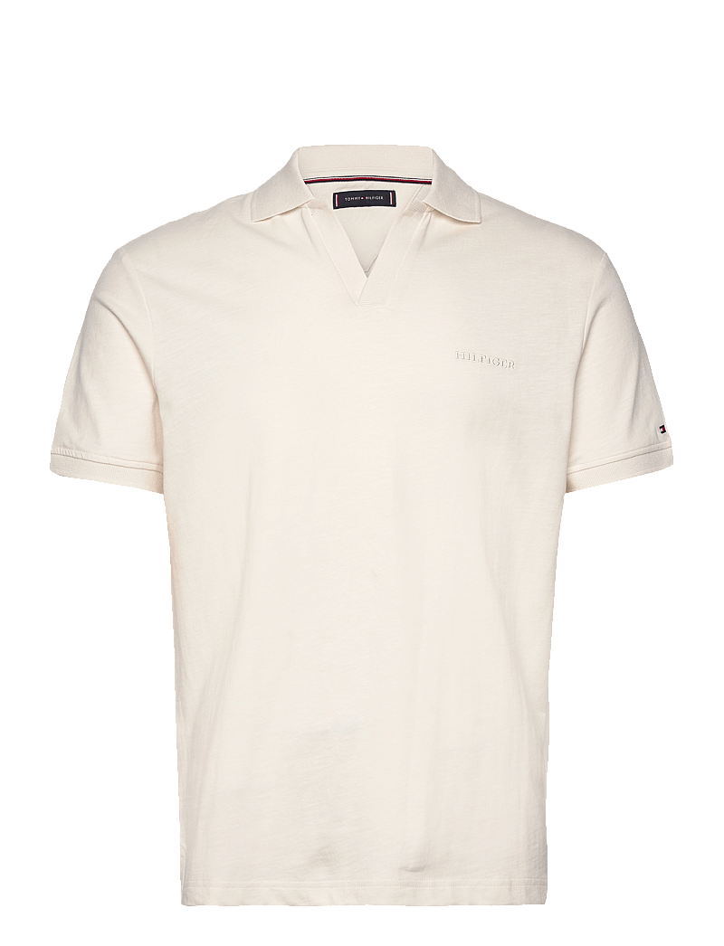 Tommy Hilfiger - COTTON LINEN TERRY REG POLO - kortærmede poloer - ivory petal - 1