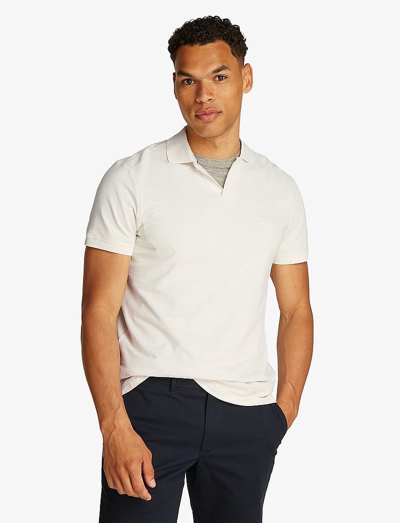 Tommy Hilfiger - COTTON LINEN TERRY REG POLO - kortærmede poloer - ivory petal - 5