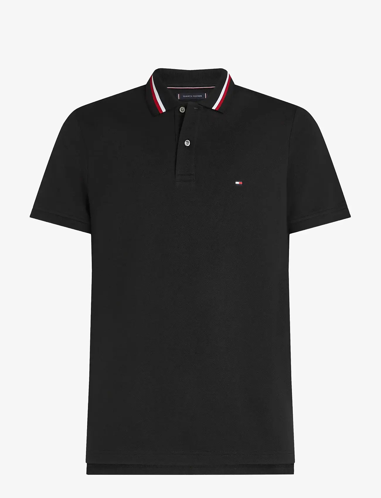 Tommy Hilfiger - RWB COLLAR REG POLO - kortærmede poloer - black - 1