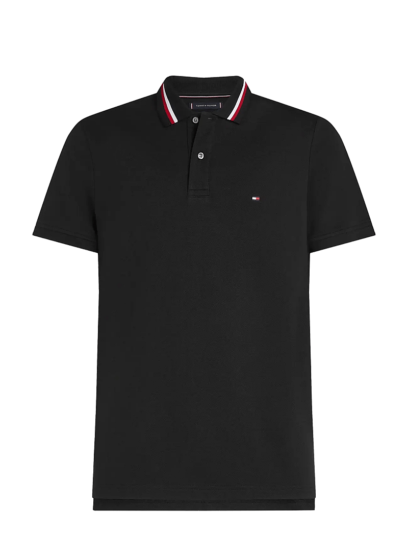 Tommy Hilfiger - RWB COLLAR REG POLO - kortærmede poloer - black - 1