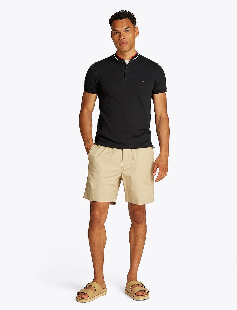 Tommy Hilfiger - RWB COLLAR REG POLO - kortærmede poloer - black - 0