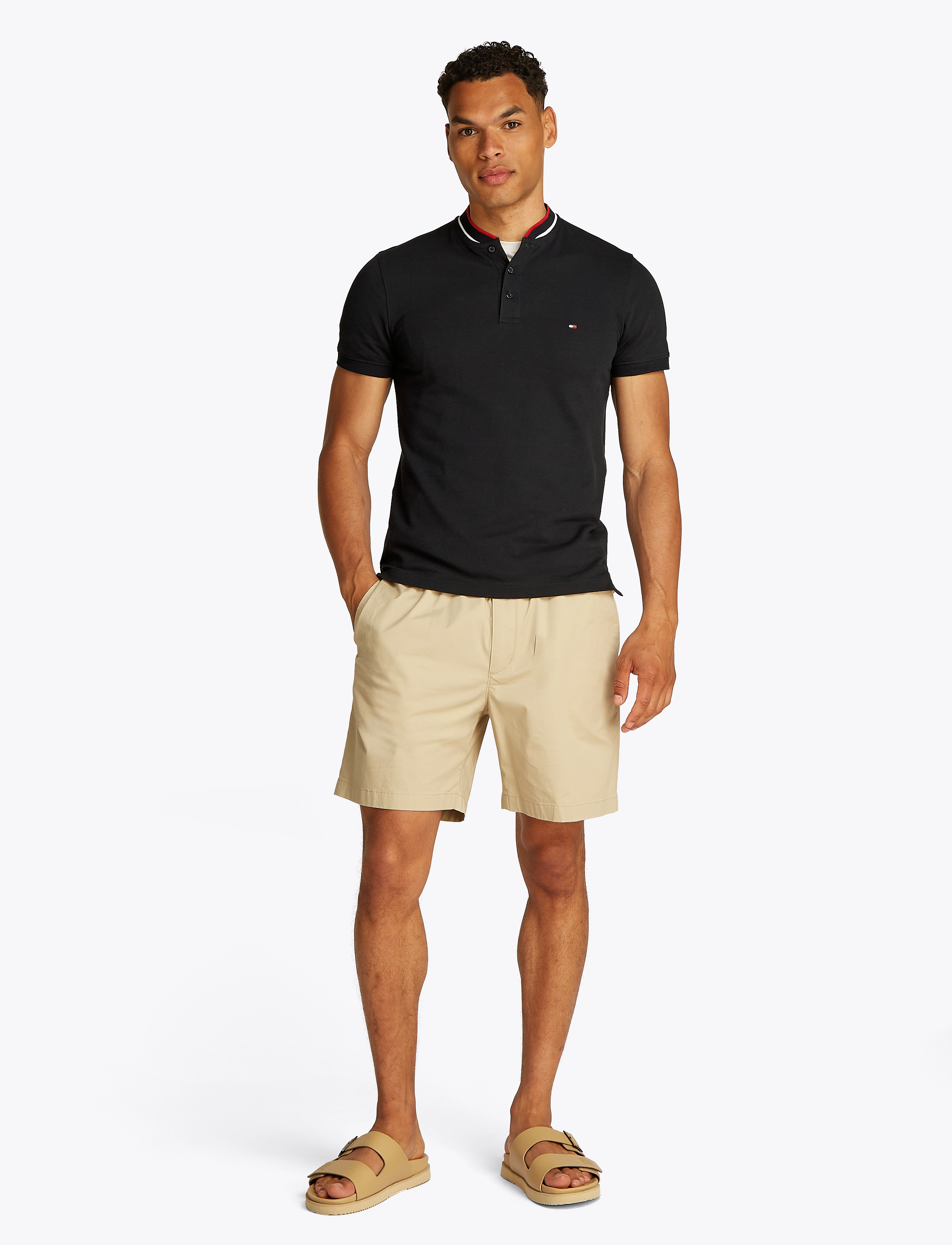 Tommy Hilfiger - RWB COLLAR REG POLO - black - 0