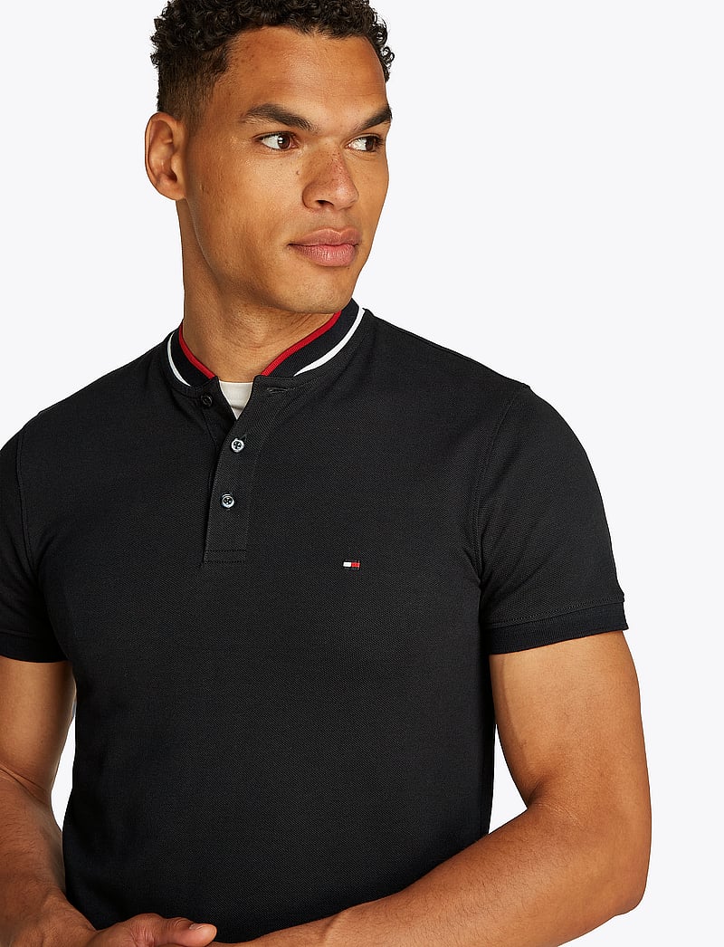 Tommy Hilfiger - RWB COLLAR REG POLO - kortærmede poloer - black - 4