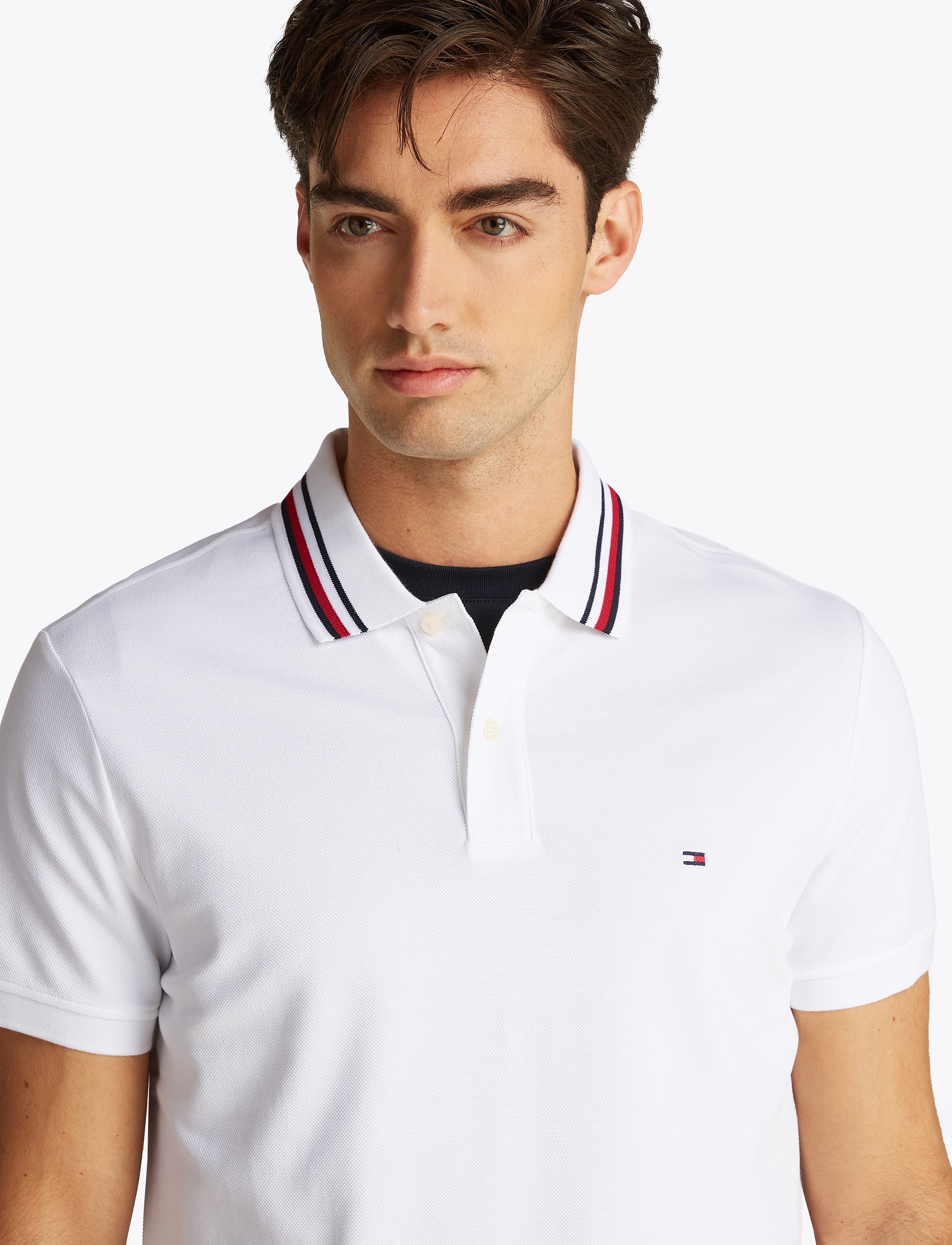 Tommy Hilfiger - RWB COLLAR REG POLO - white - 3