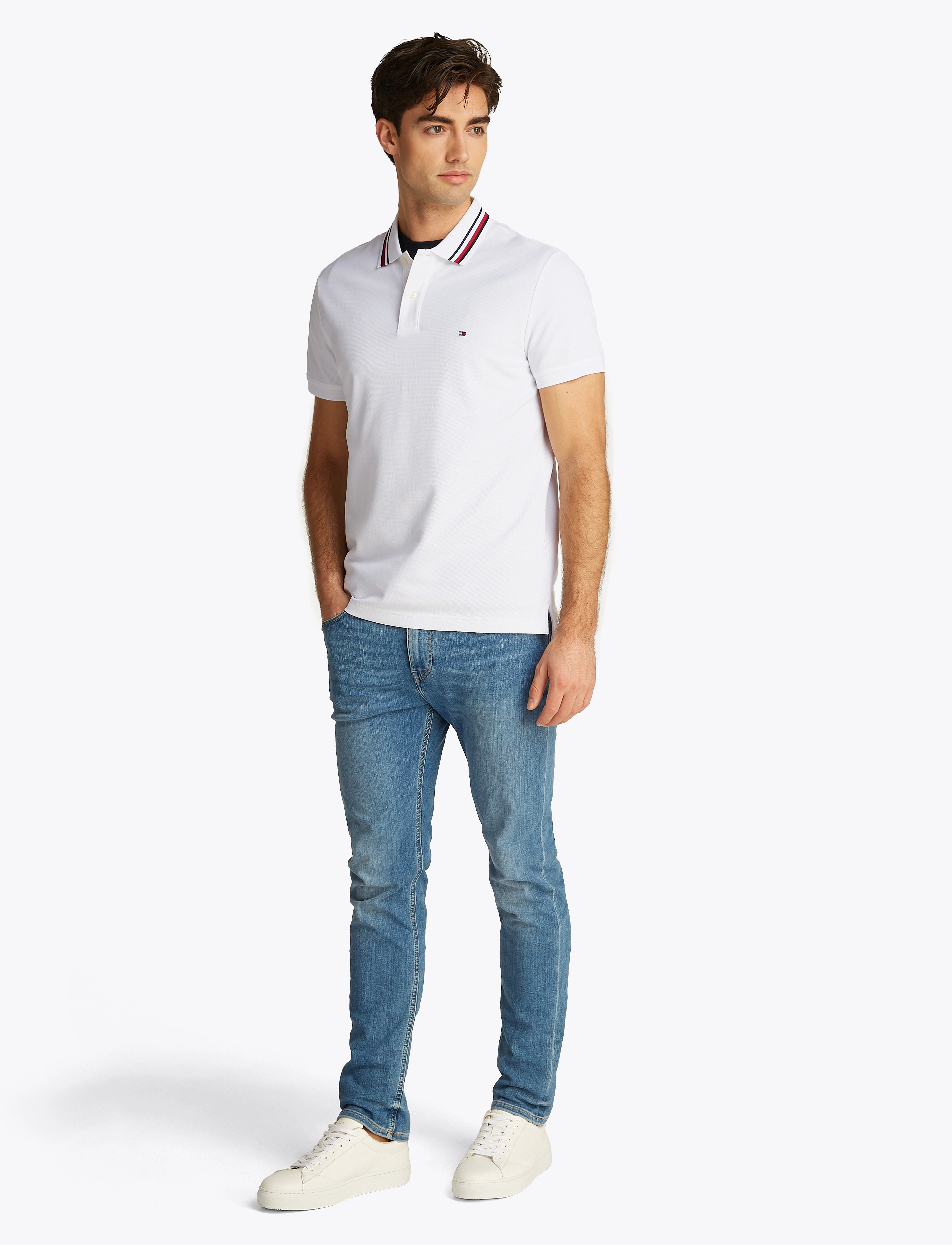 Tommy Hilfiger - RWB COLLAR REG POLO - white - 4