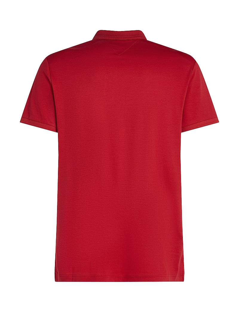 Tommy Hilfiger - ZIP LIQUID COTTON REG POLO - kortærmede poloer - medium red - 5