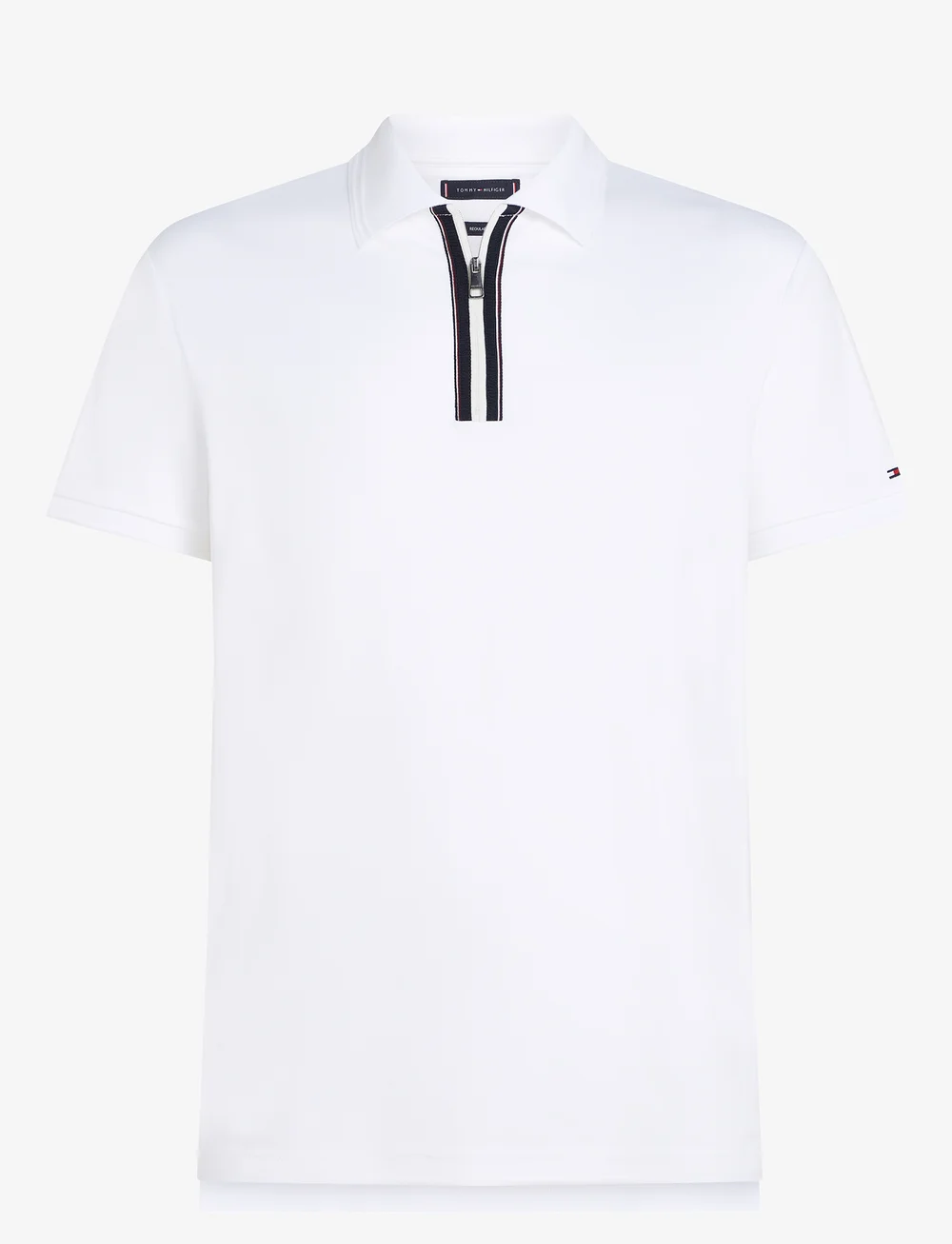 Tommy Hilfiger - ZIP LIQUID COTTON REG POLO - kurzärmelig - white - 1