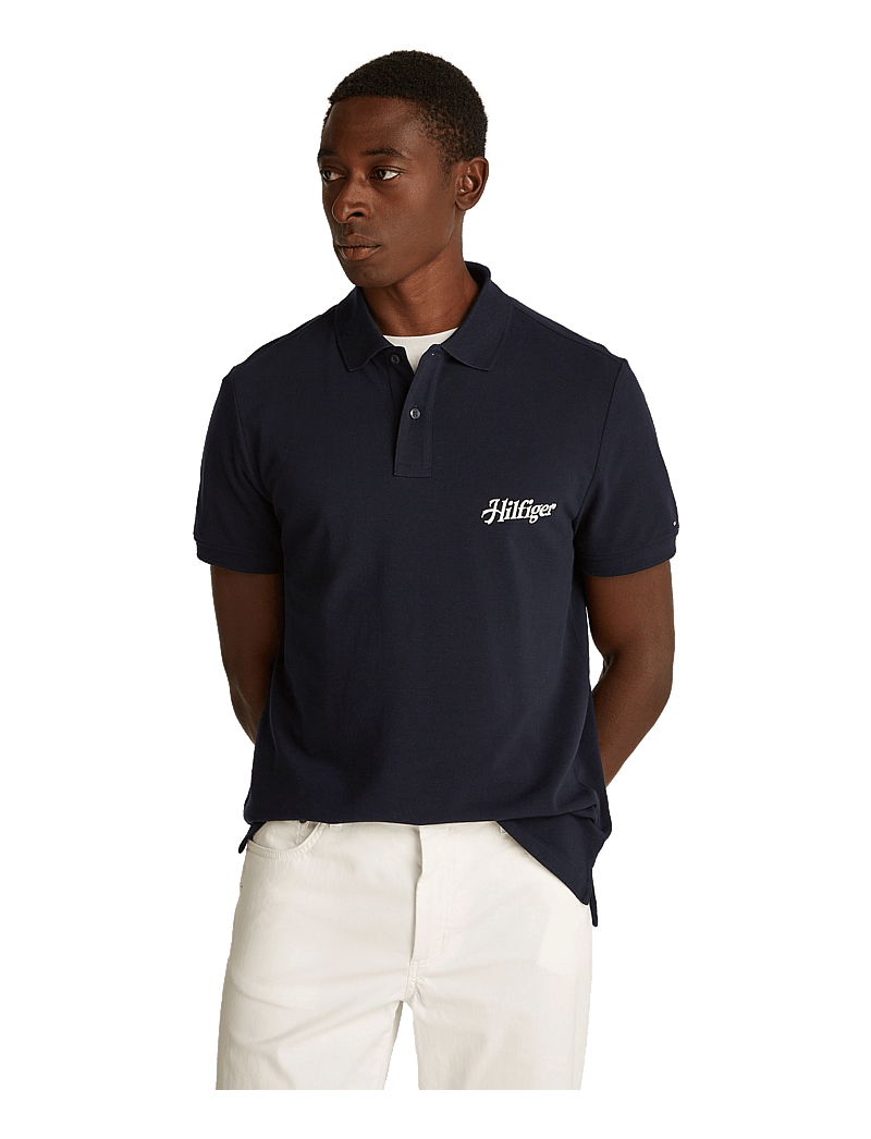 Tommy Hilfiger - SCRIPT GRAPHIC REG POLO - kortärmade pikéer - desert sky - 0