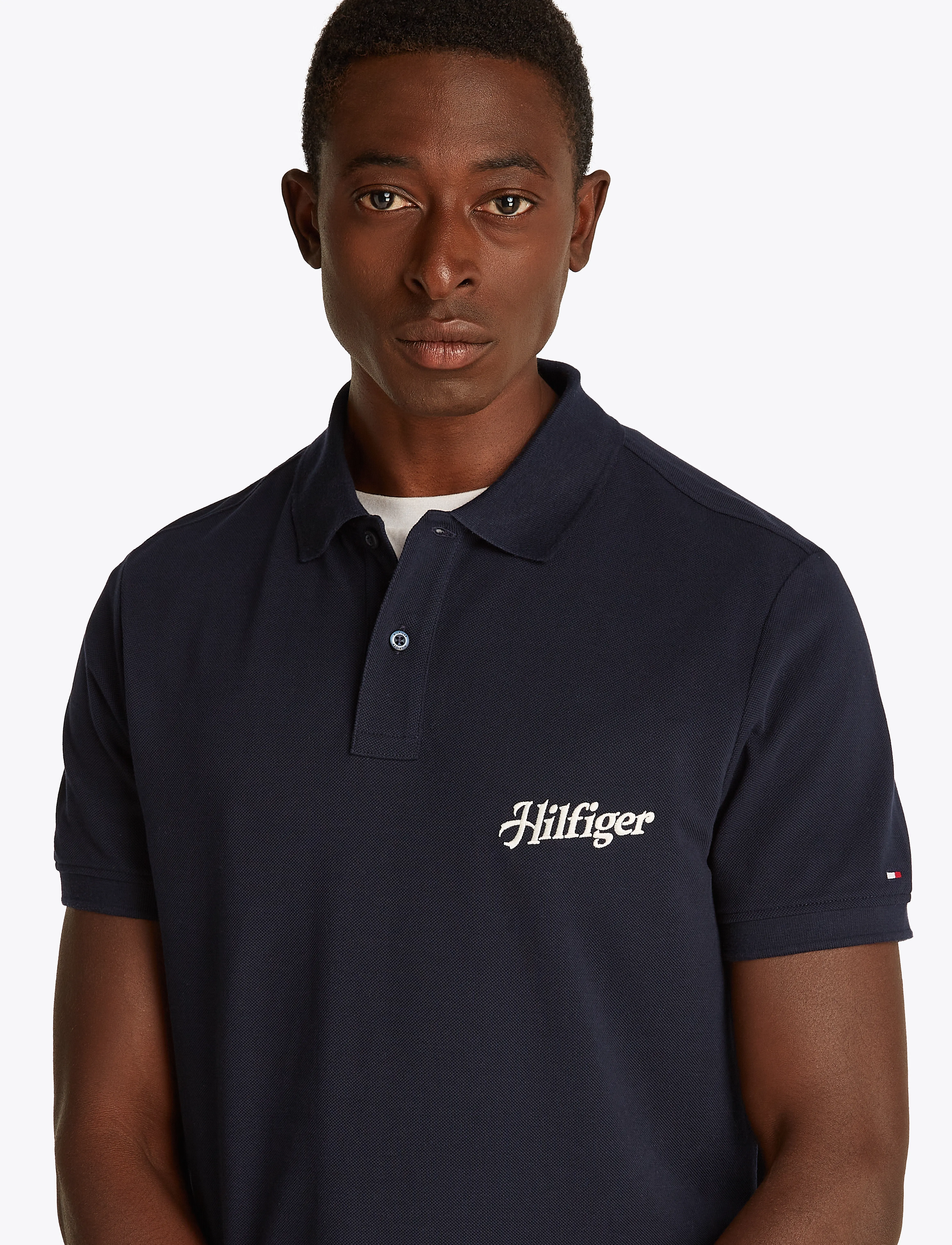 Tommy Hilfiger - SCRIPT GRAPHIC REG POLO - kortærmede poloer - desert sky - 3