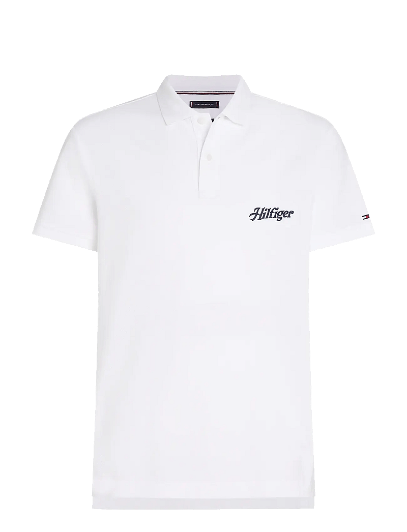 Tommy Hilfiger - SCRIPT GRAPHIC REG POLO - kortærmede poloer - white - 1