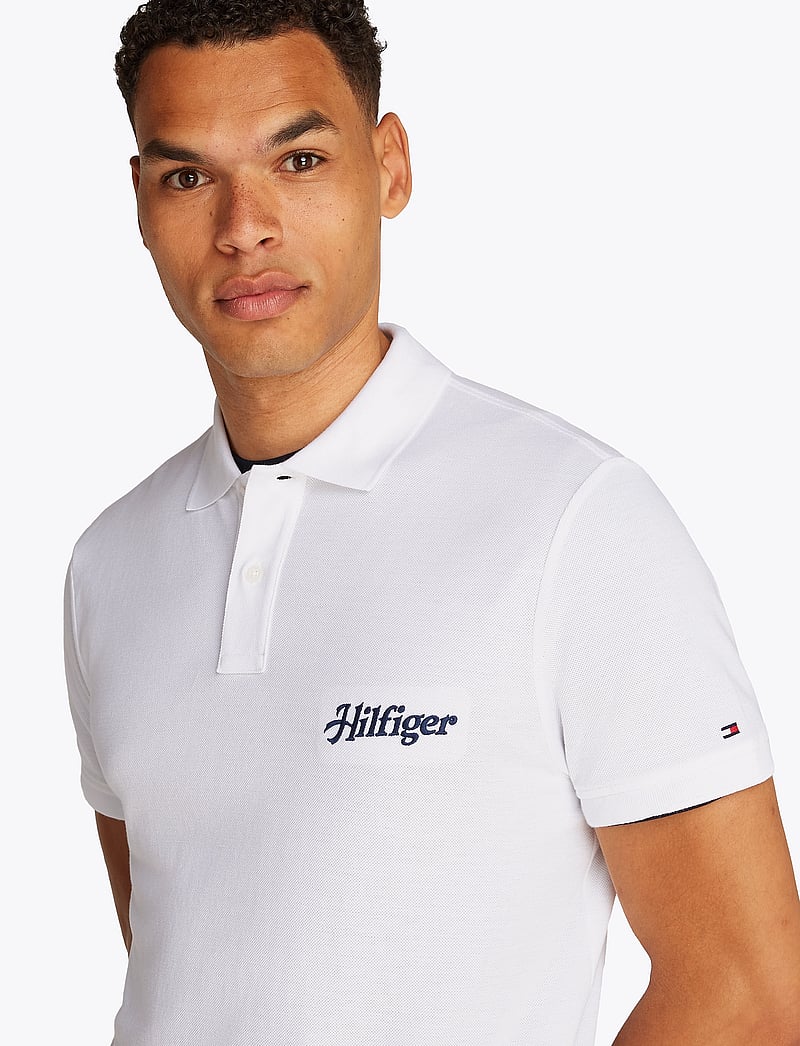 Tommy Hilfiger - SCRIPT GRAPHIC REG POLO - kortærmede poloer - white - 3