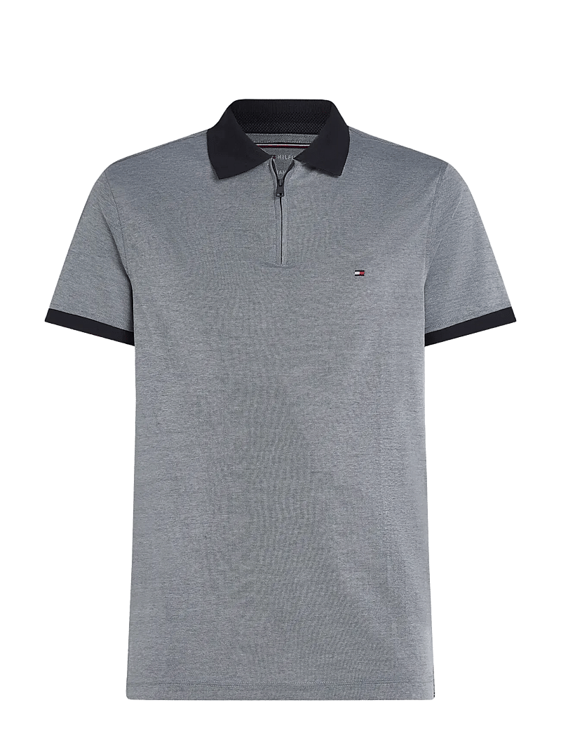 Tommy Hilfiger - PERFORMANCE OXFORD ZIP REG POLO - kurzärmelig - desert sky white - 1
