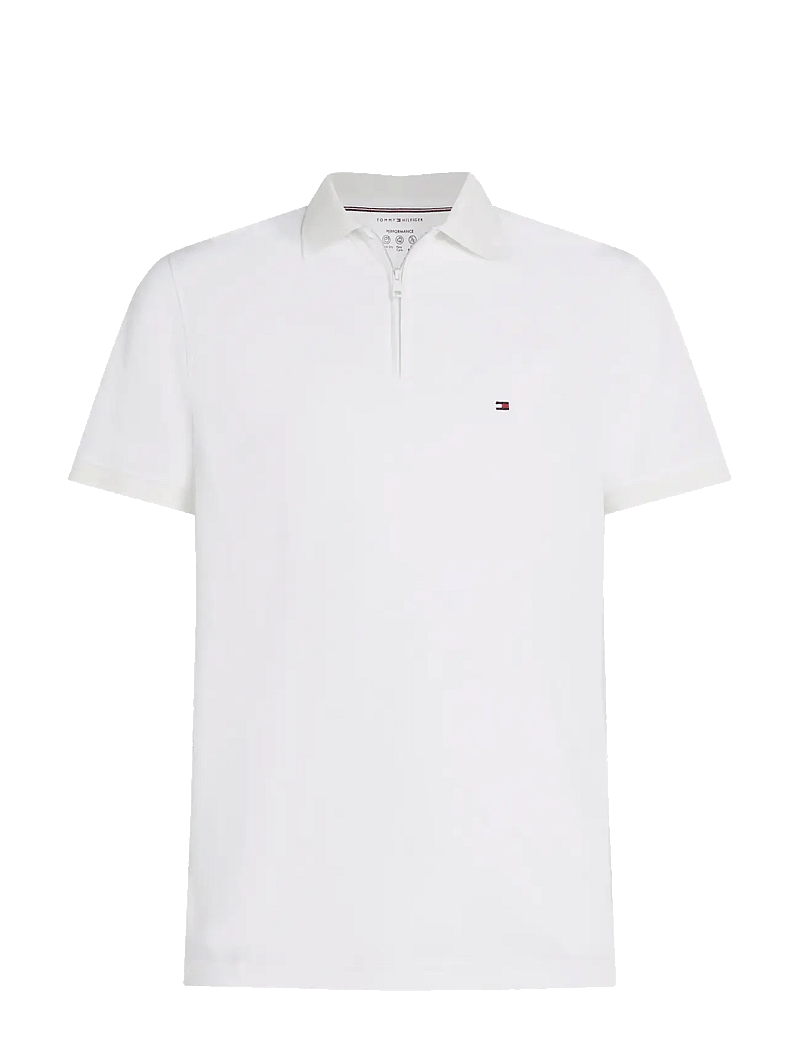 Tommy Hilfiger - PERFORMANCE OXFORD ZIP REG POLO - kurzärmelig - white white - 1