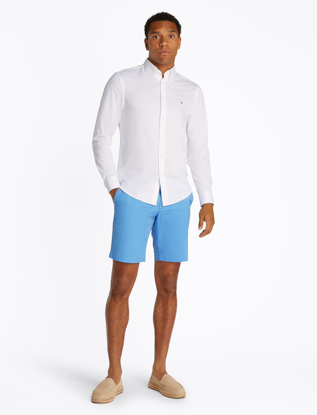 Tommy Hilfiger - PERFORMANCE TWO TONE SF SHIRT - th optic white - 0